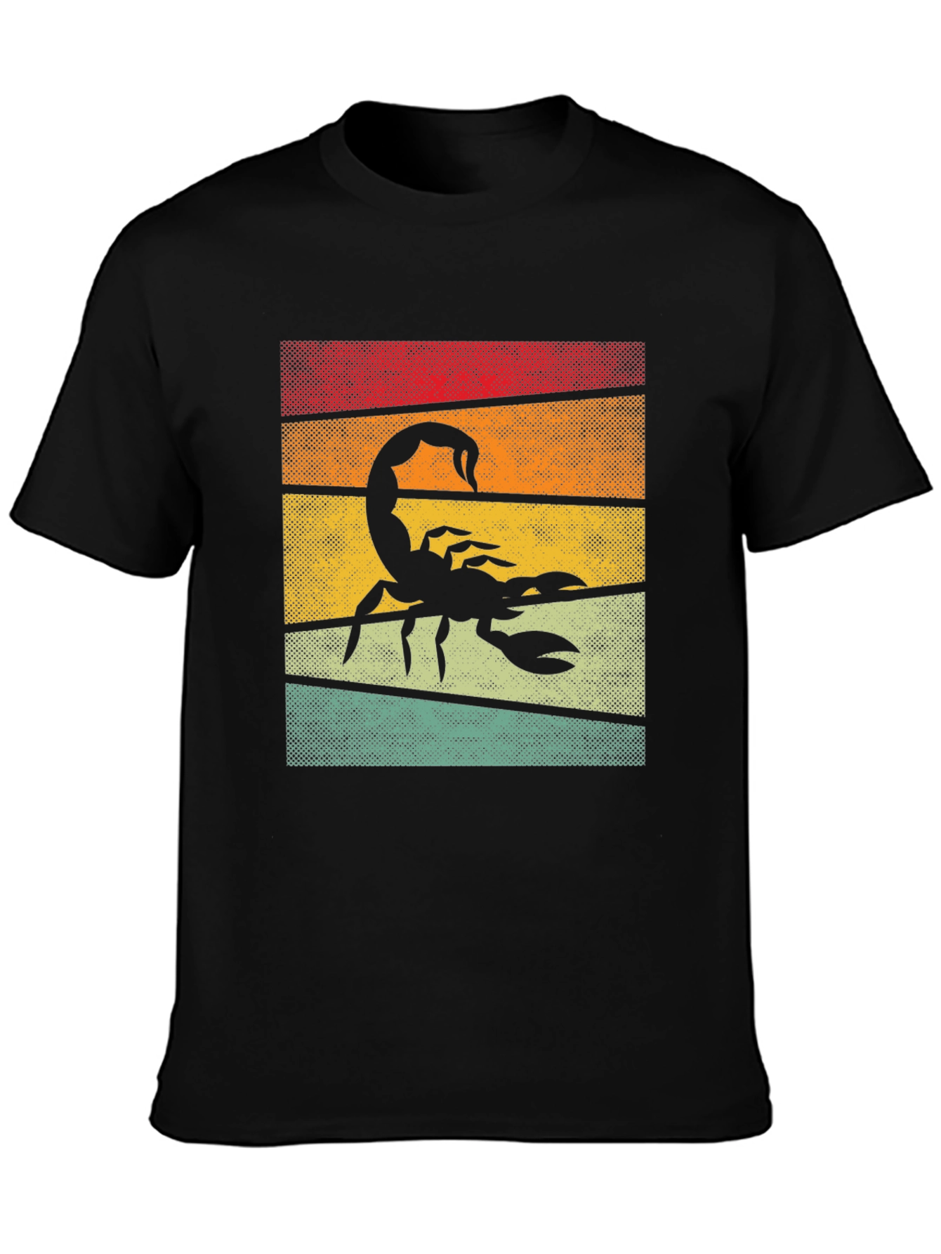 Retro Scorpion Graphic T-Shirt - Black