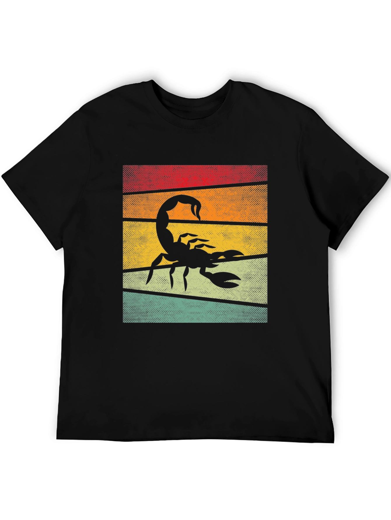 Retro Scorpion Graphic T-Shirt - Black