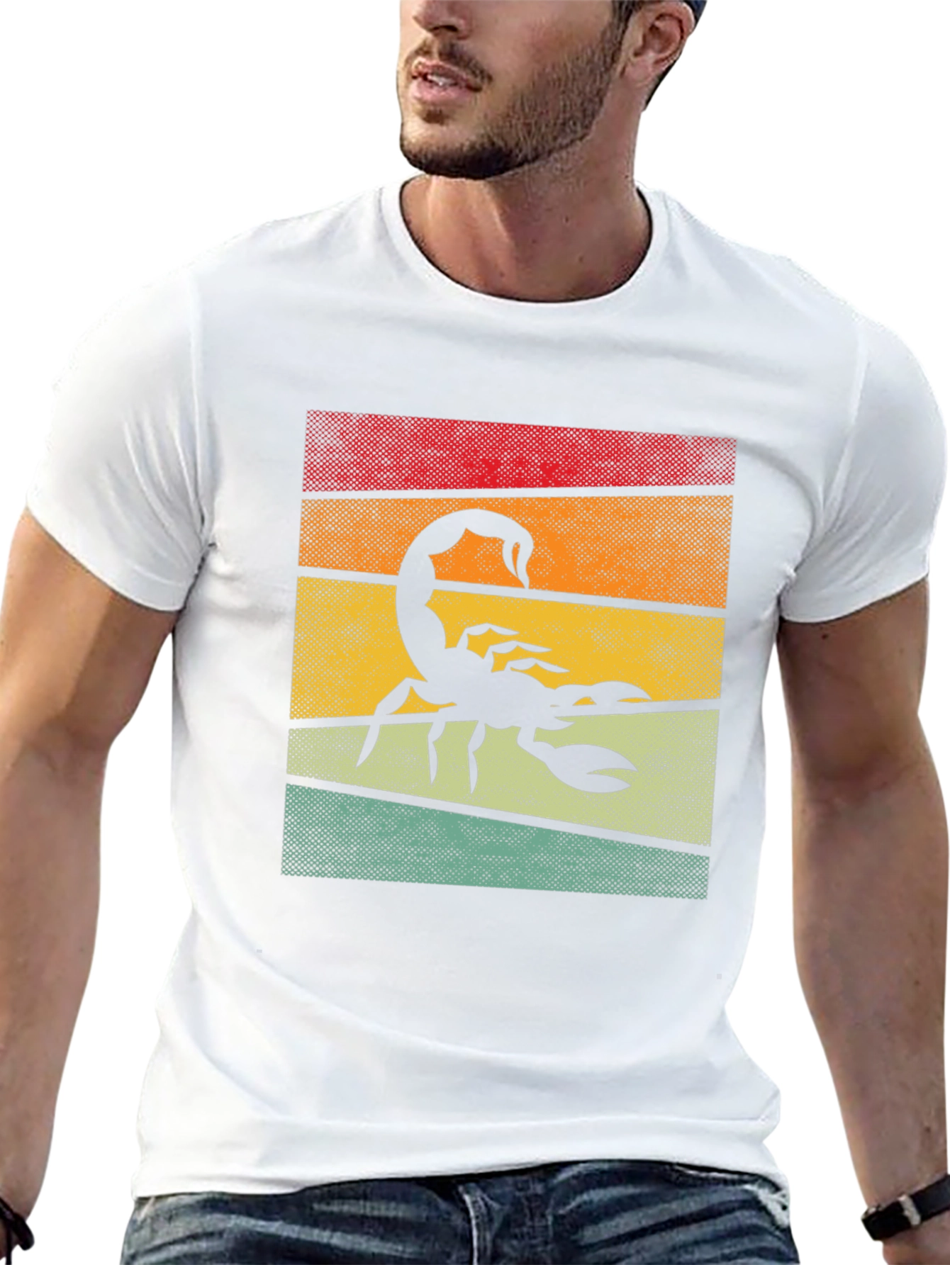 Retro Scorpion Graphic T-Shirt - Black