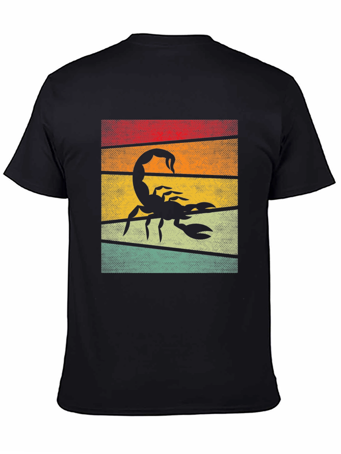 Retro Scorpion Graphic T-Shirt - Black