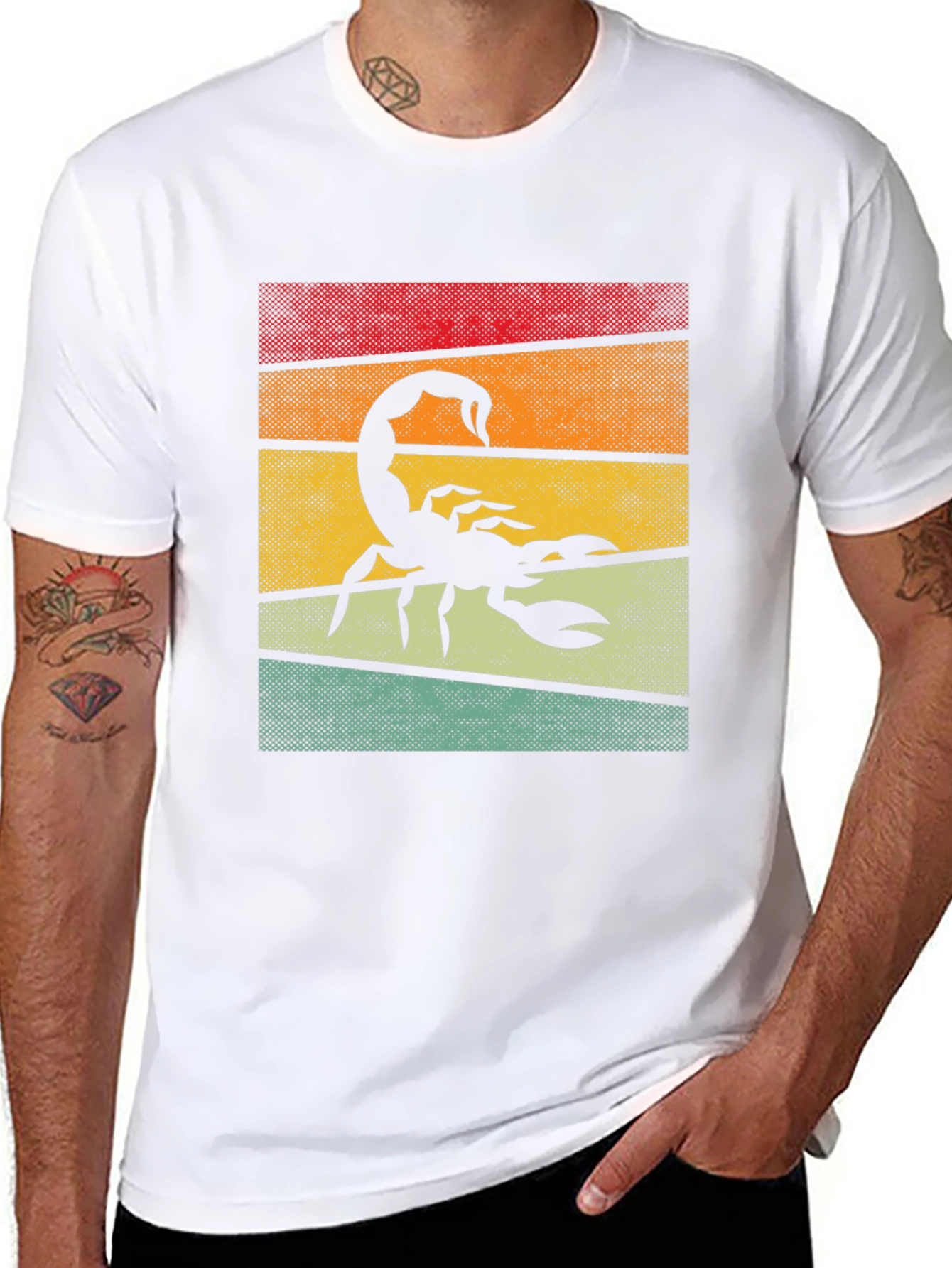 Retro Scorpion Graphic T-Shirt - Black