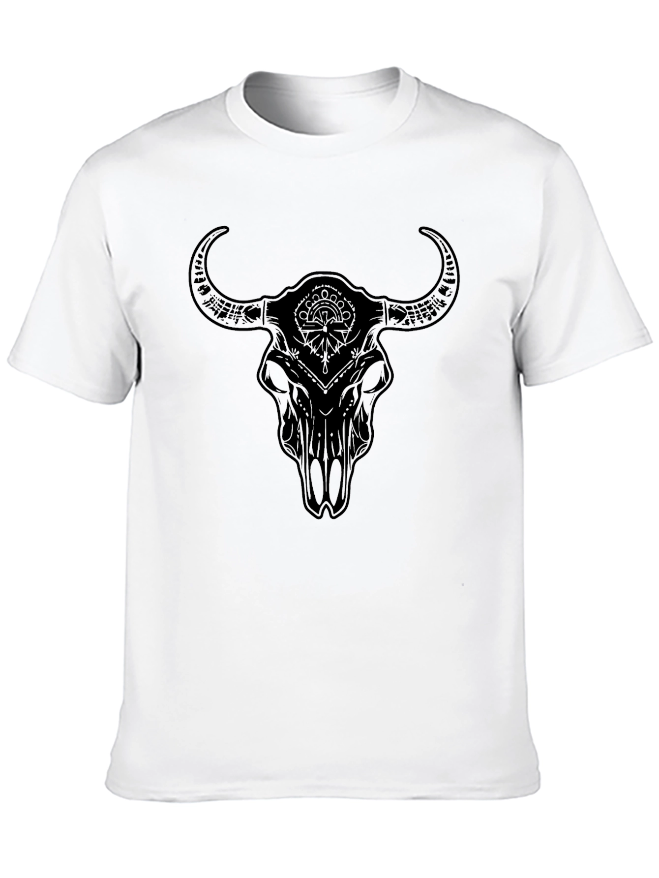 Black Bull Skull Graphic Tee