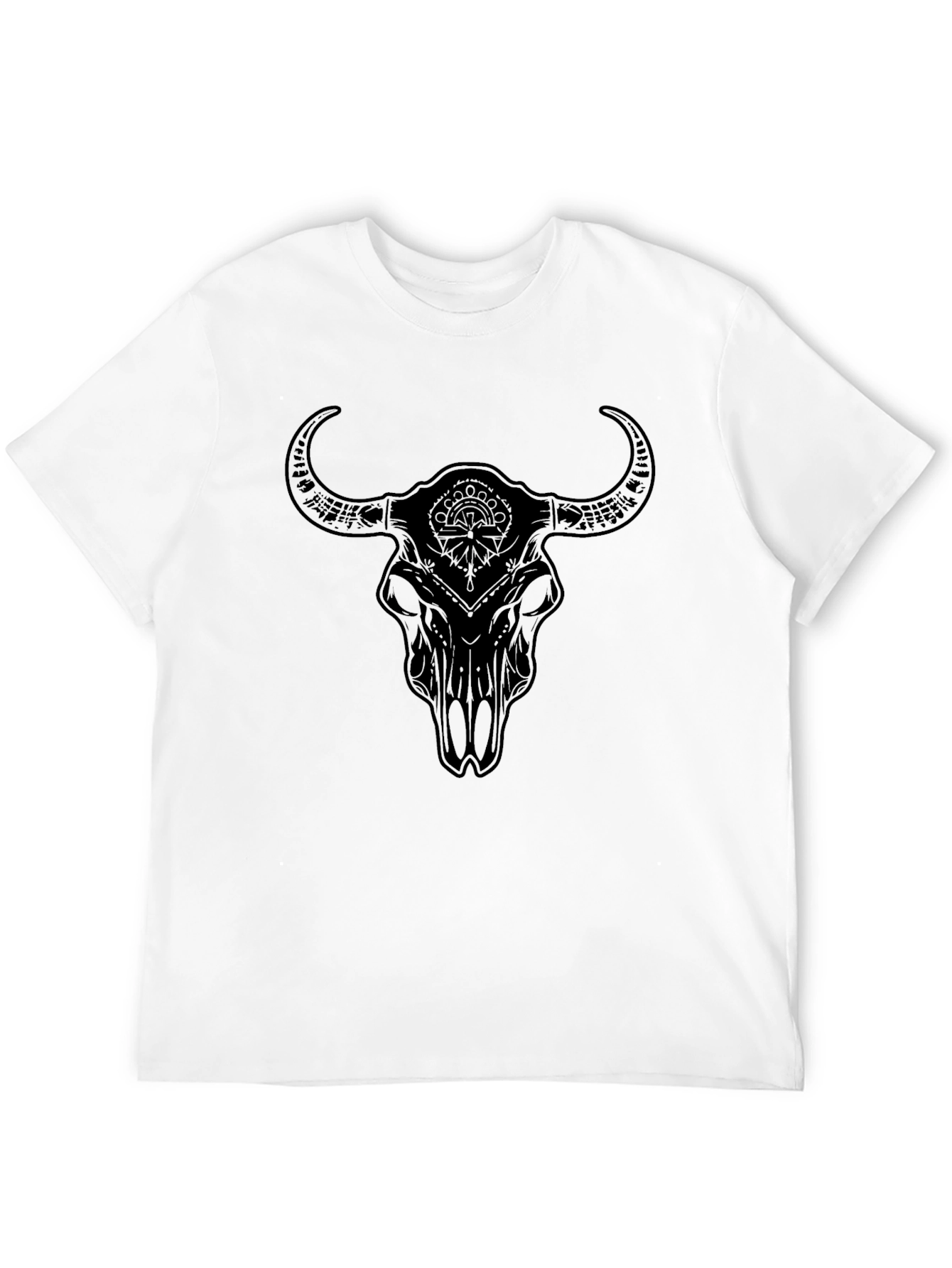 Black Bull Skull Graphic Tee