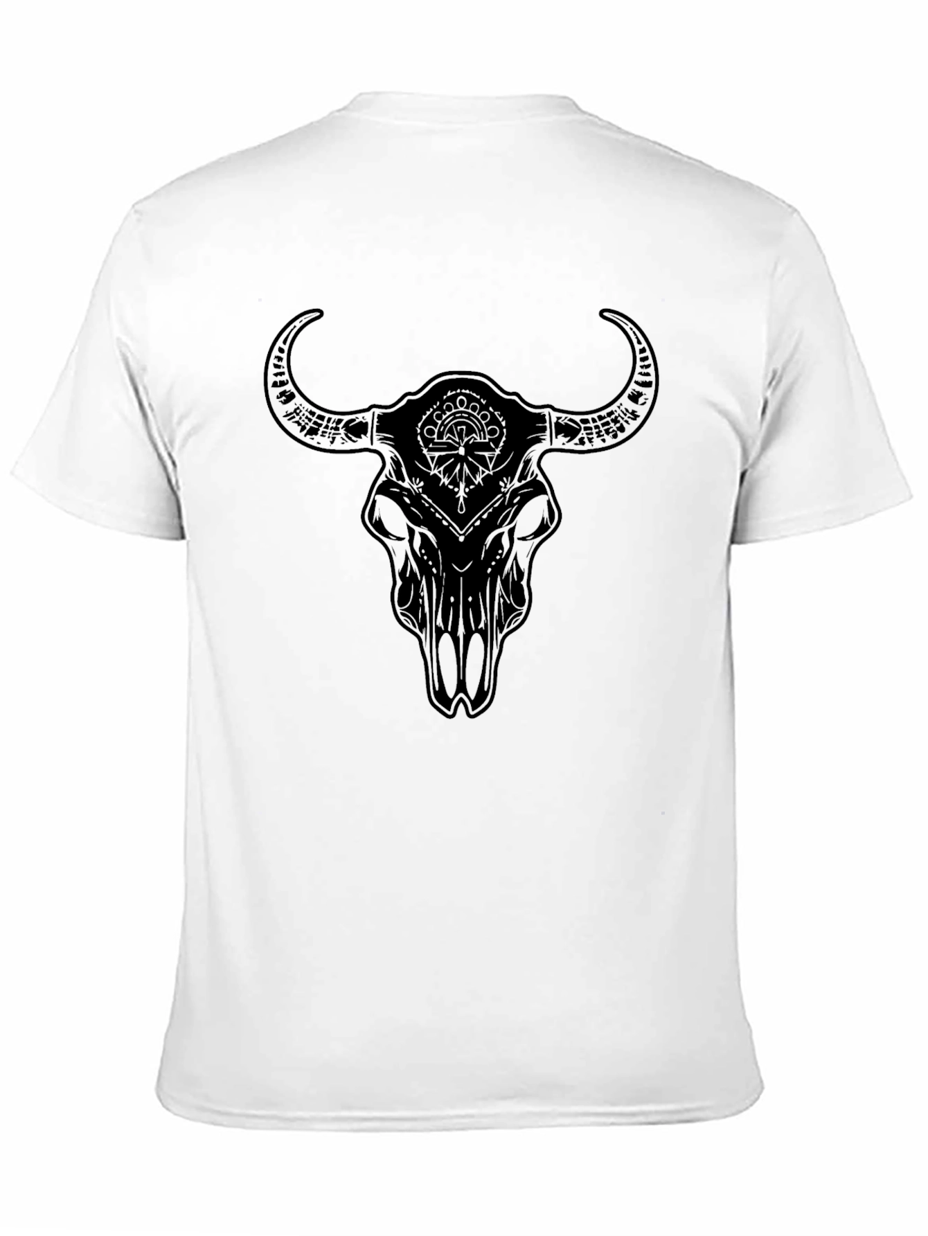 Black Bull Skull Graphic Tee