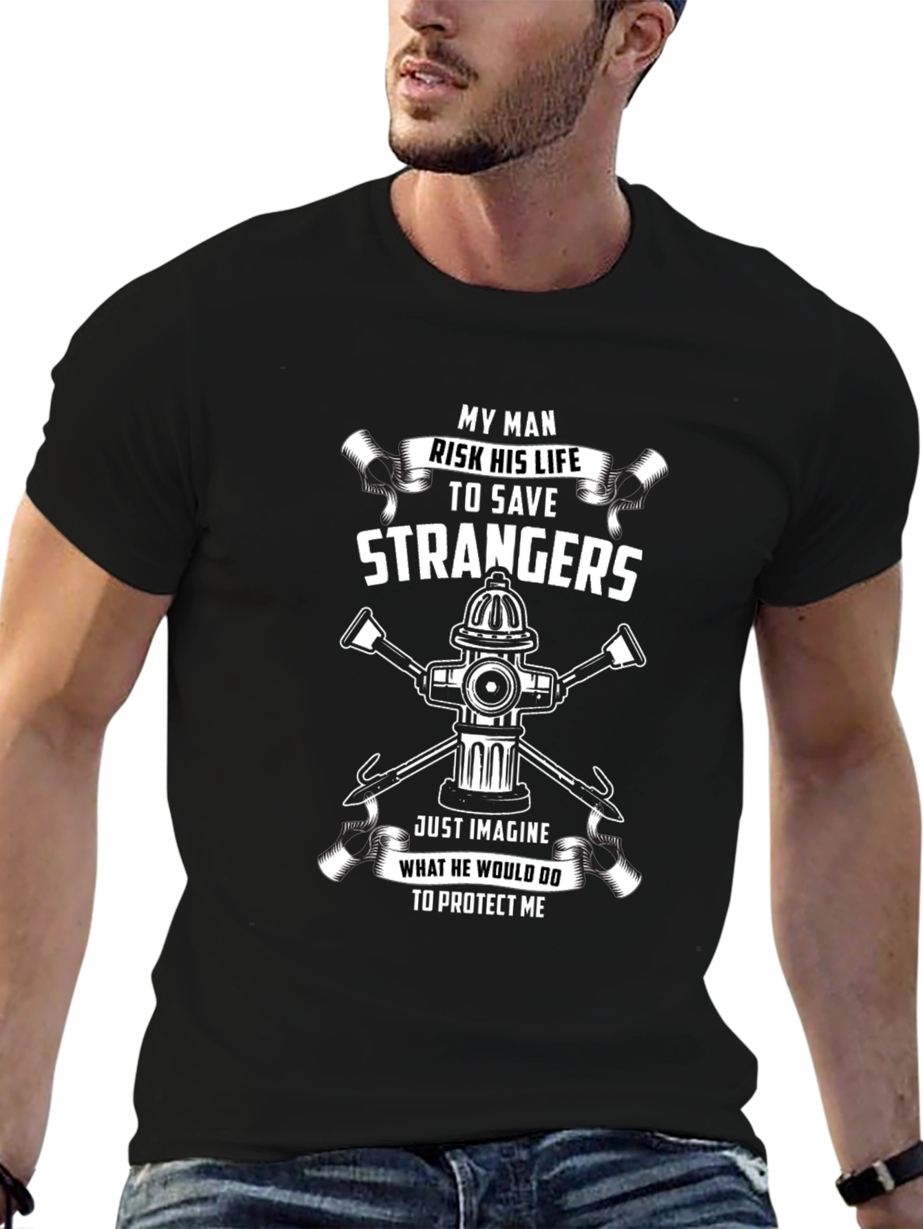 Firefighters Hero T-Shirt - Risk His Life to Save