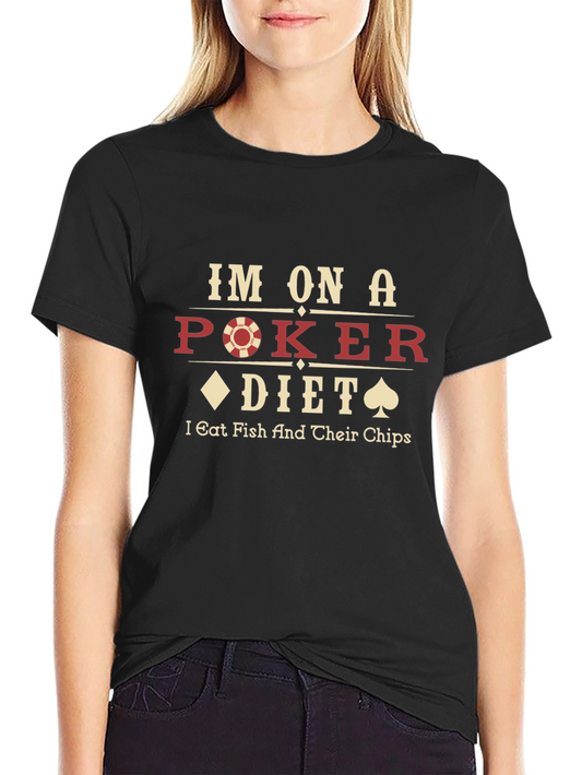 Poker Diet T-Shirt - Eat Fish and Chips