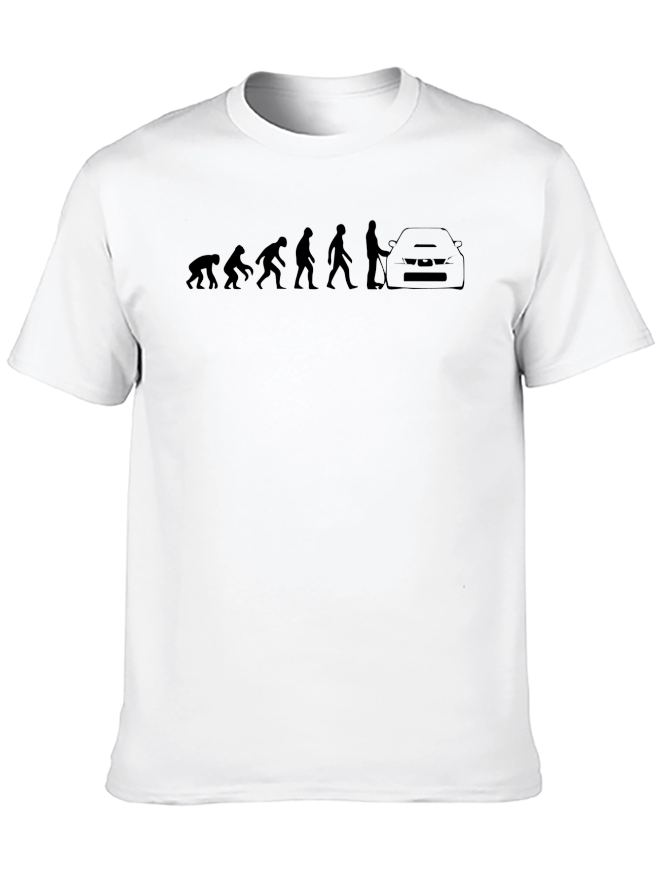 Evolution of Man Car Enthusiast Black T-Shirt