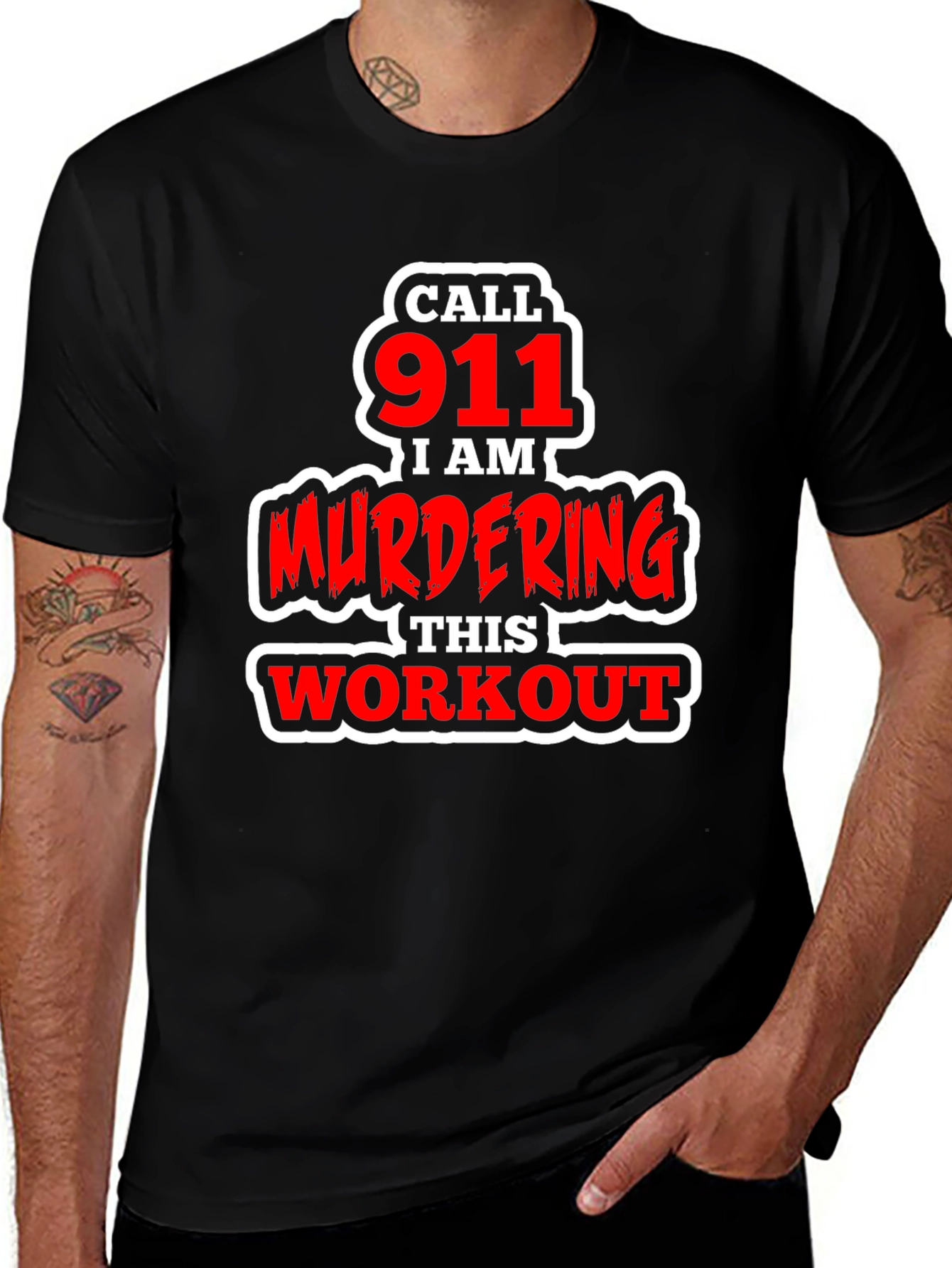 Call 911 Murdering This Workout Graphic Tee