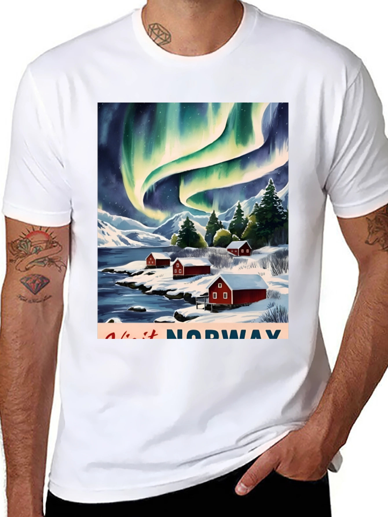 Norway Aurora Borealis T-Shirt