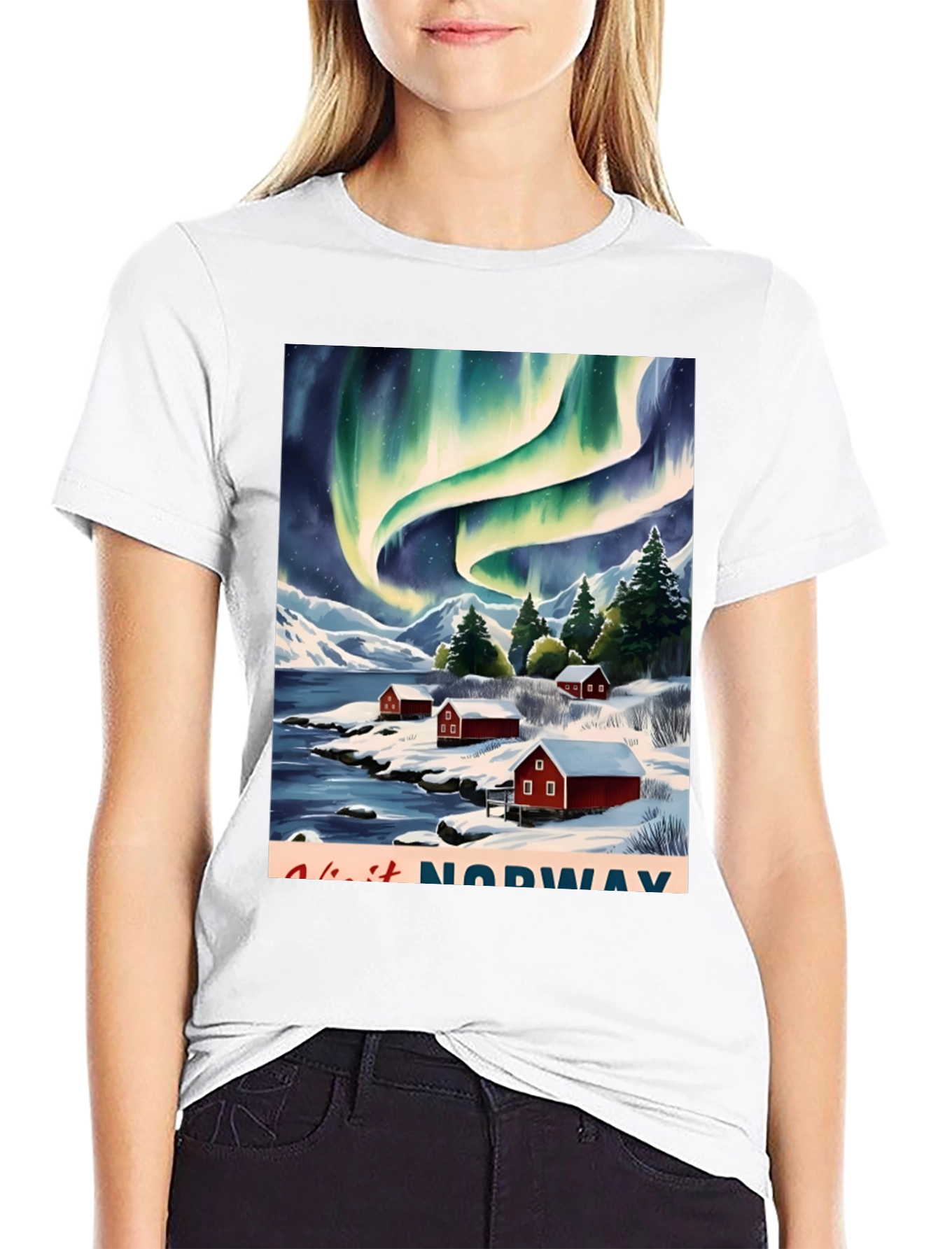 Norway Aurora Borealis T-Shirt
