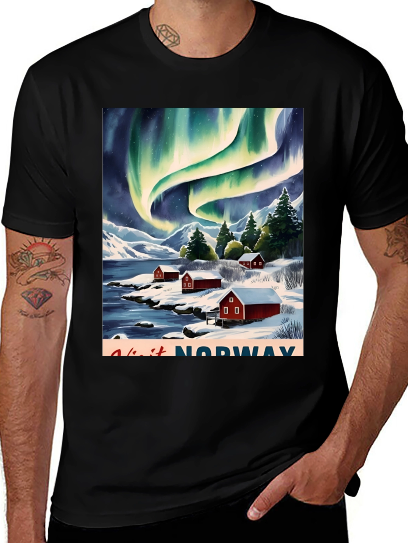 Norway Aurora Borealis T-Shirt