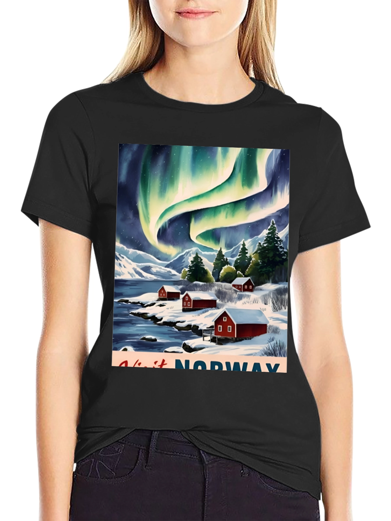 Norway Aurora Borealis T-Shirt