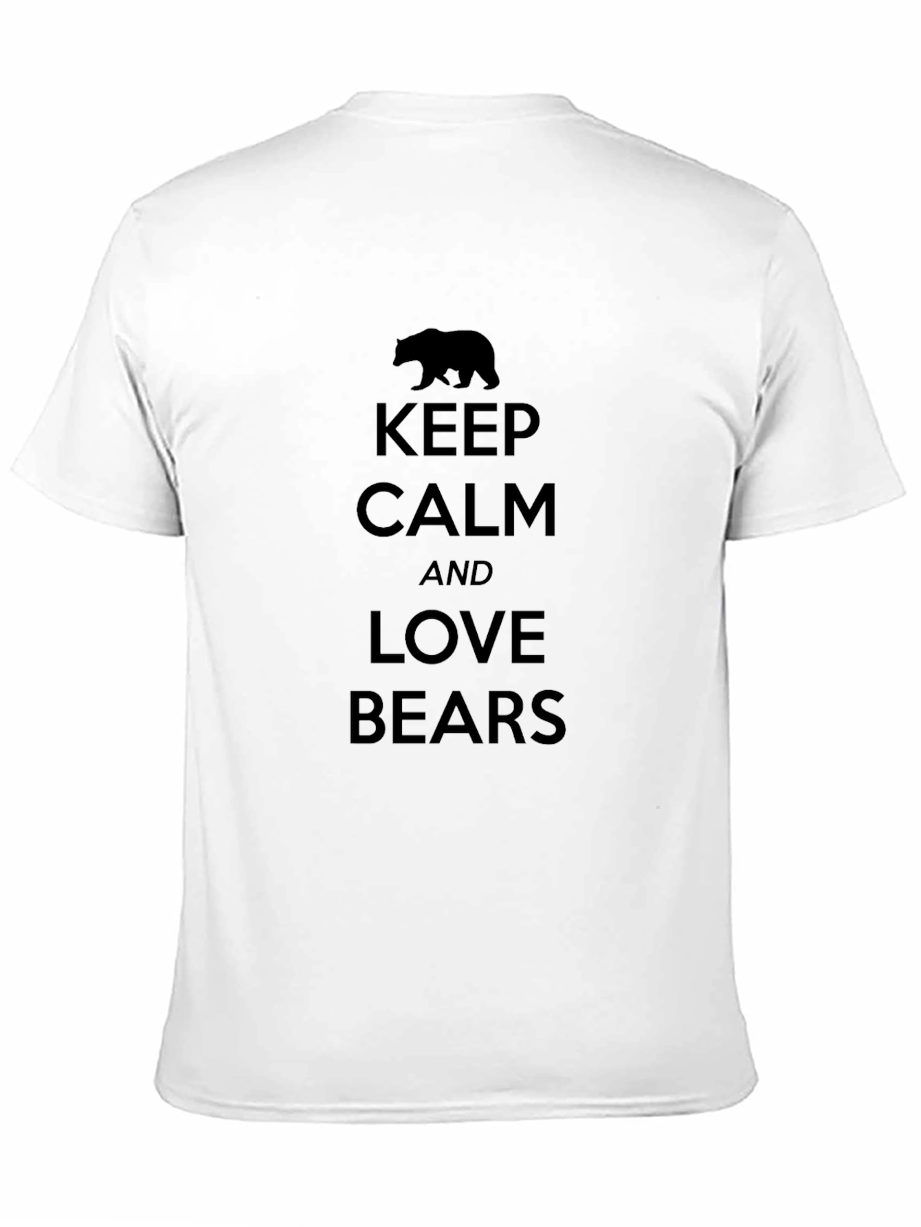 Keep Calm and Love Bears Black T-Shirt