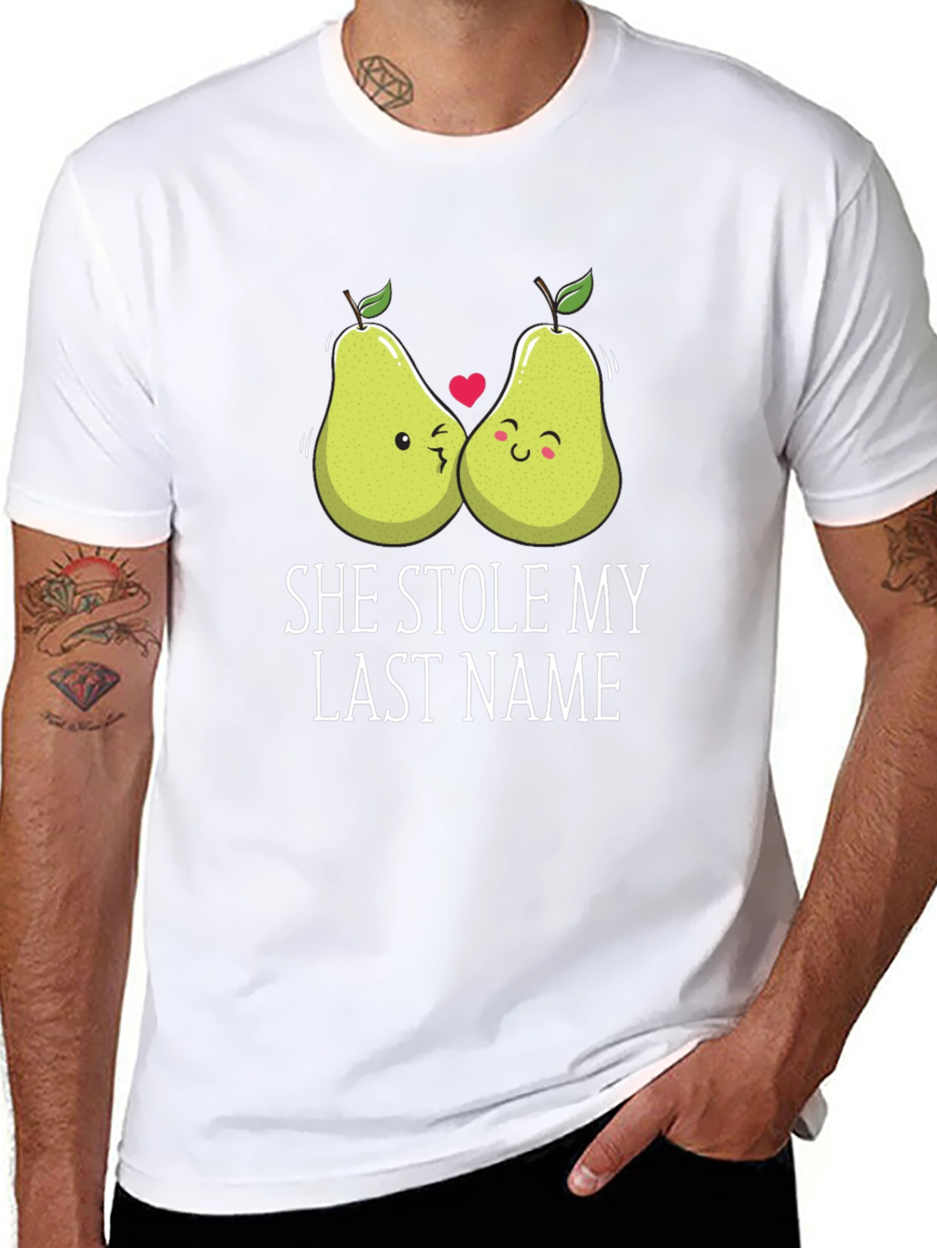 She Stole My Last Name T-Shirt Couple Pears
