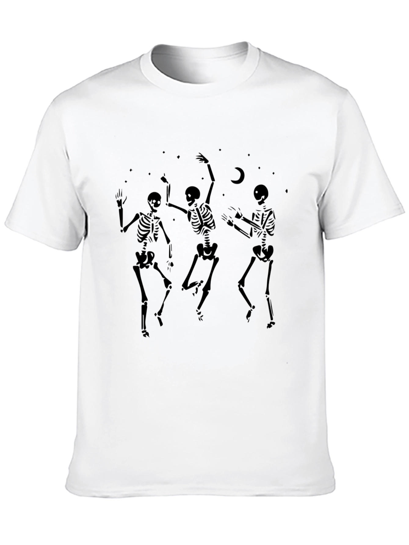 Dancing Skeletons Graphic T-Shirt - Black