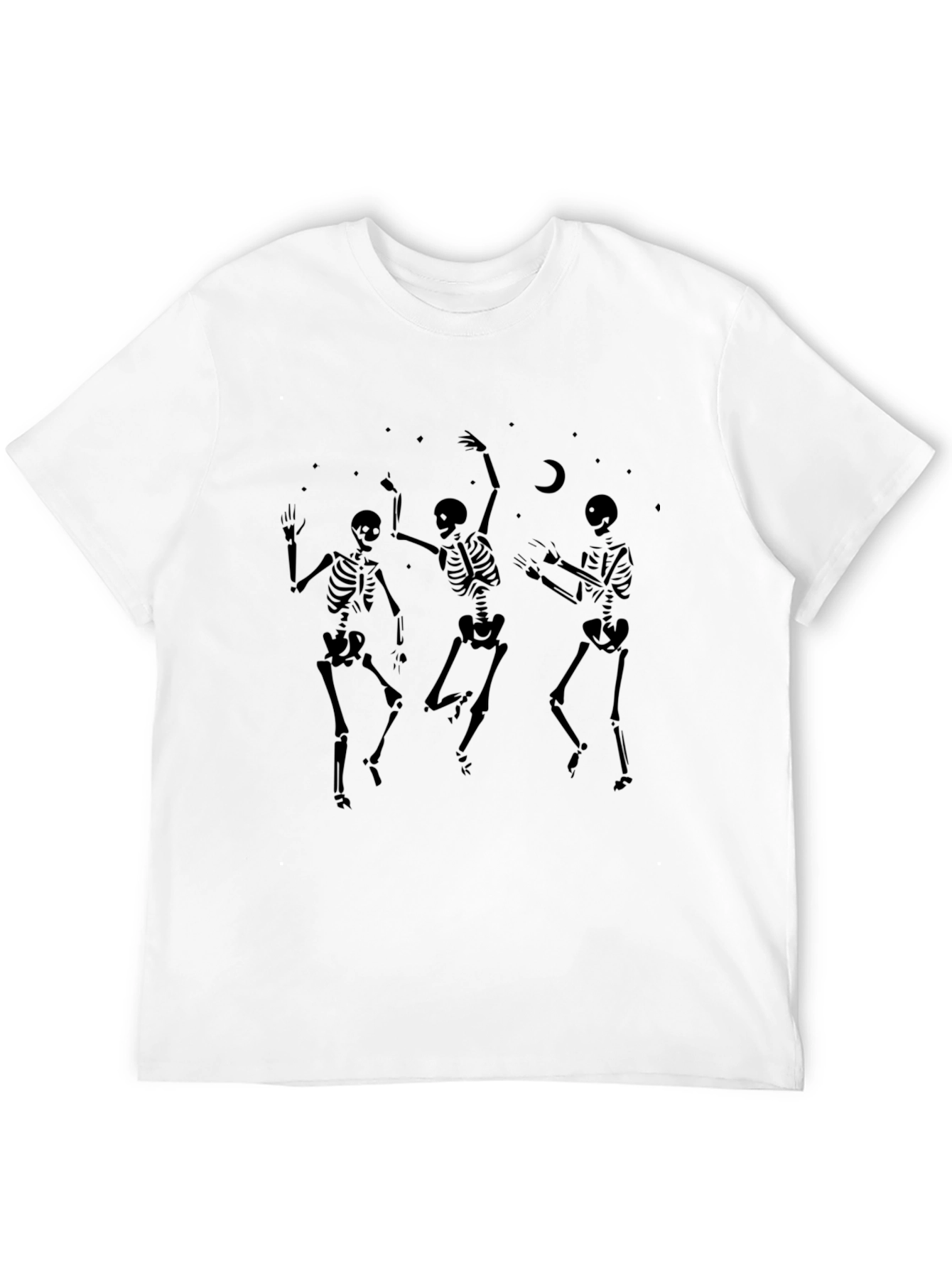 Dancing Skeletons Graphic T-Shirt - Black