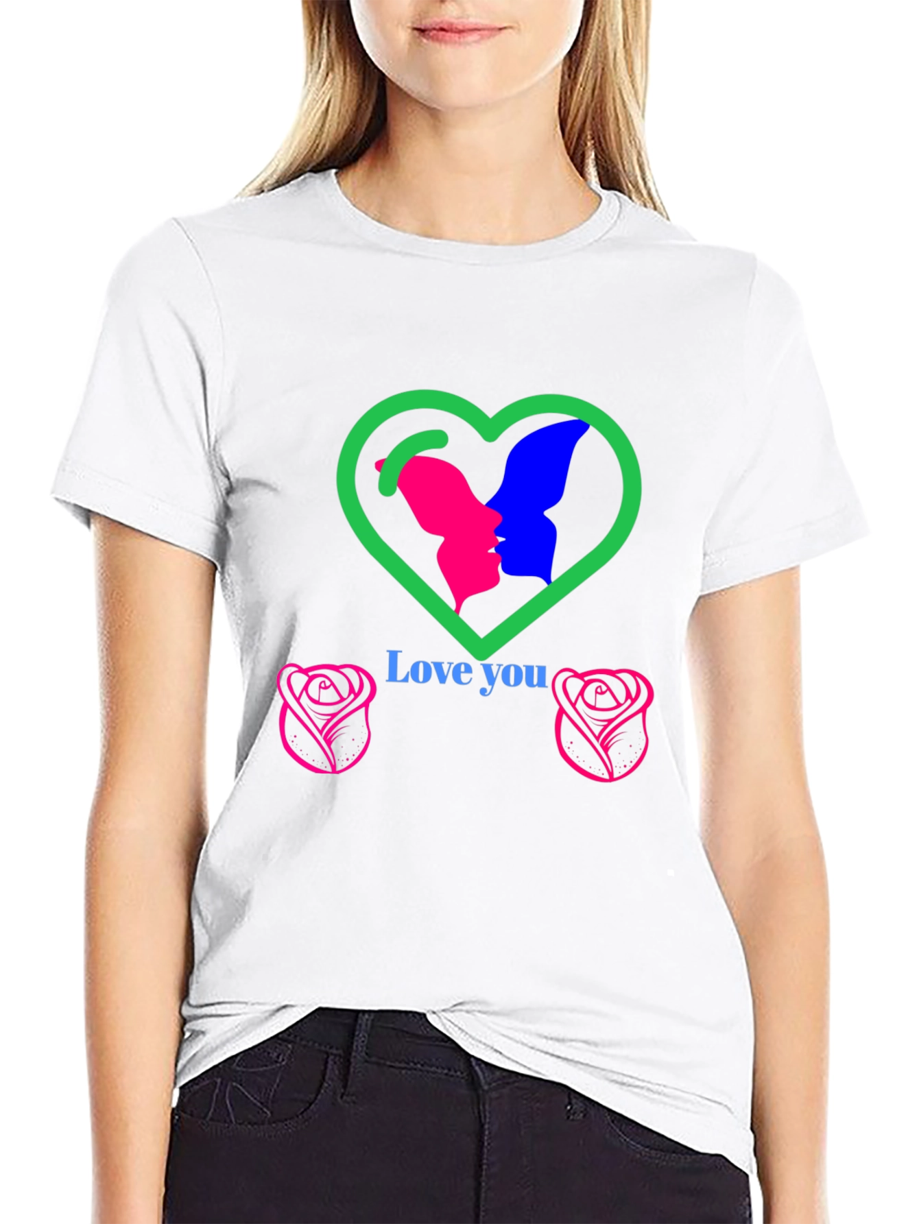 Love You Graphic T-Shirt - Romantic Design