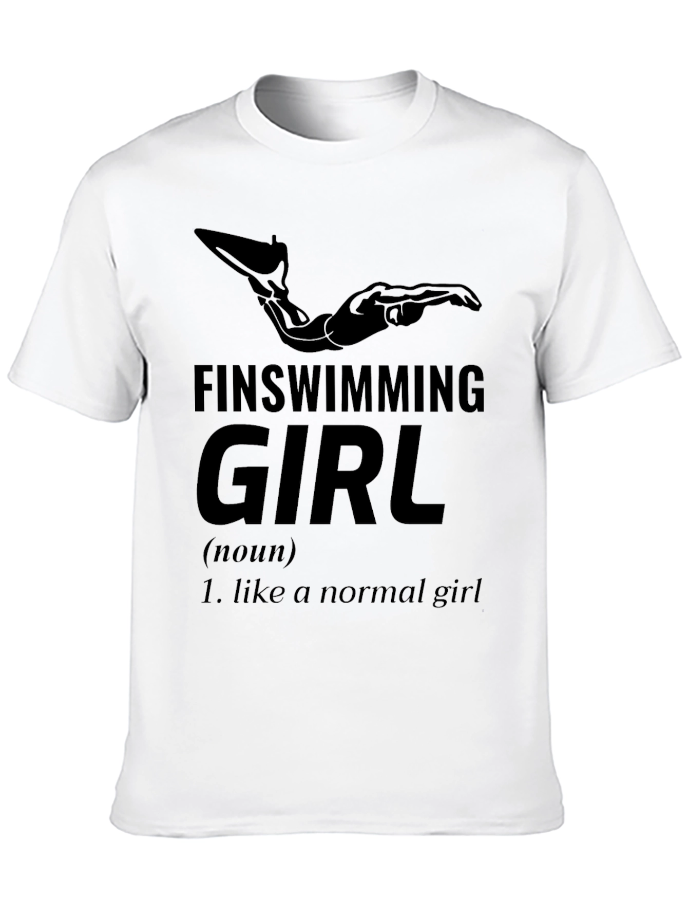 Finswimming Girl Graphic Tee - Diver Definition