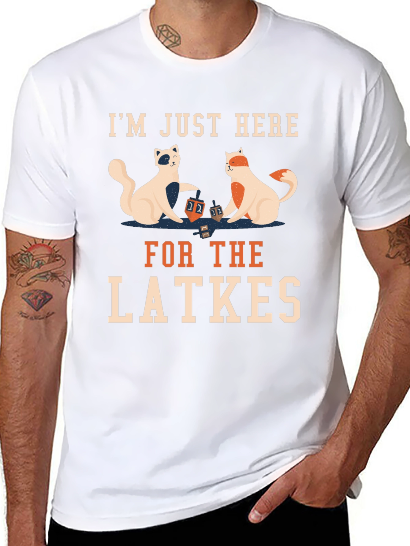 Latkes Cats T-Shirt - Holiday Fun
