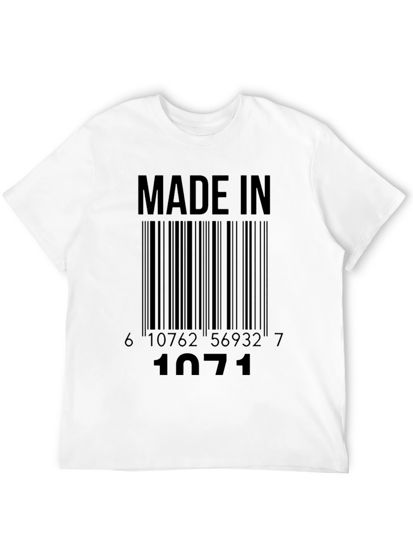 Made in 1971 Barcode T-Shirt