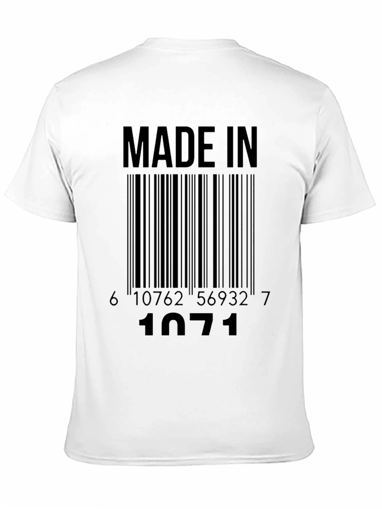 Made in 1971 Barcode T-Shirt