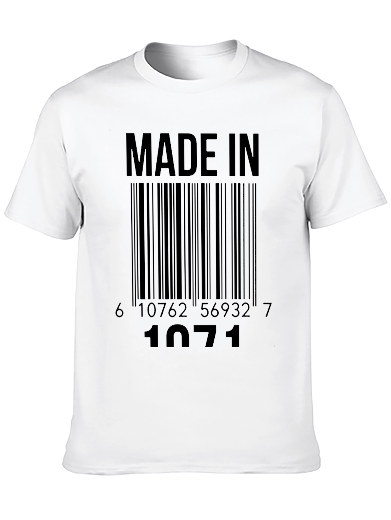Made in 1971 Barcode T-Shirt