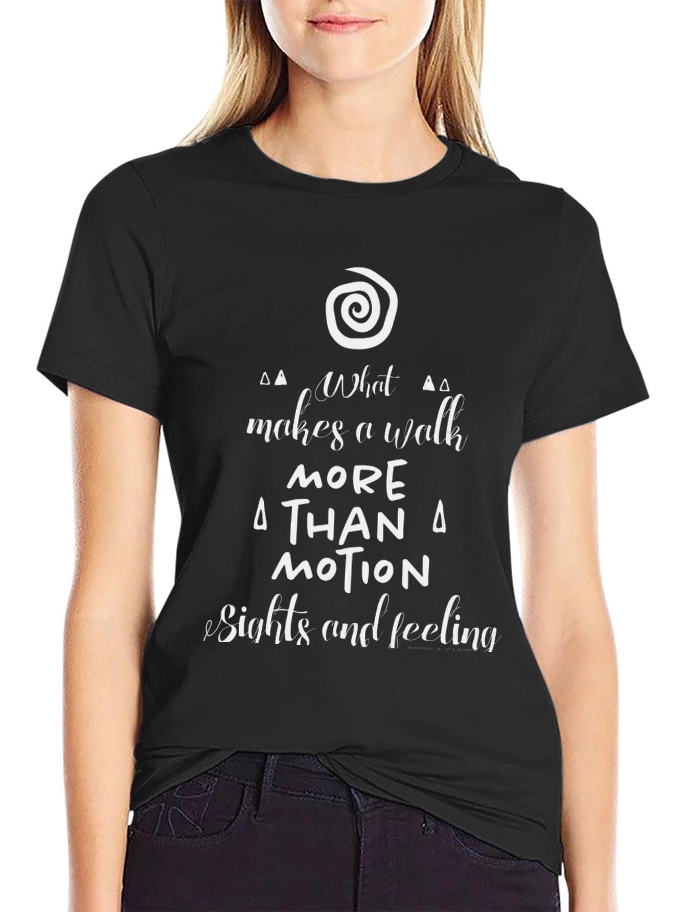 Inspirational Walk T-Shirt - Black Soft Cotton