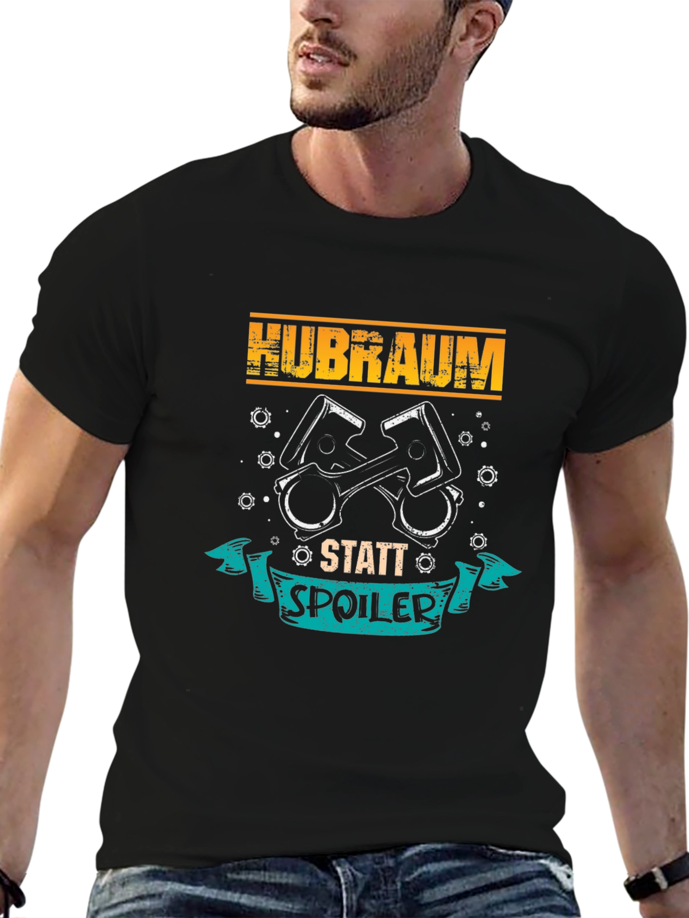 Hubraum Statt Spoiler Black T-Shirt