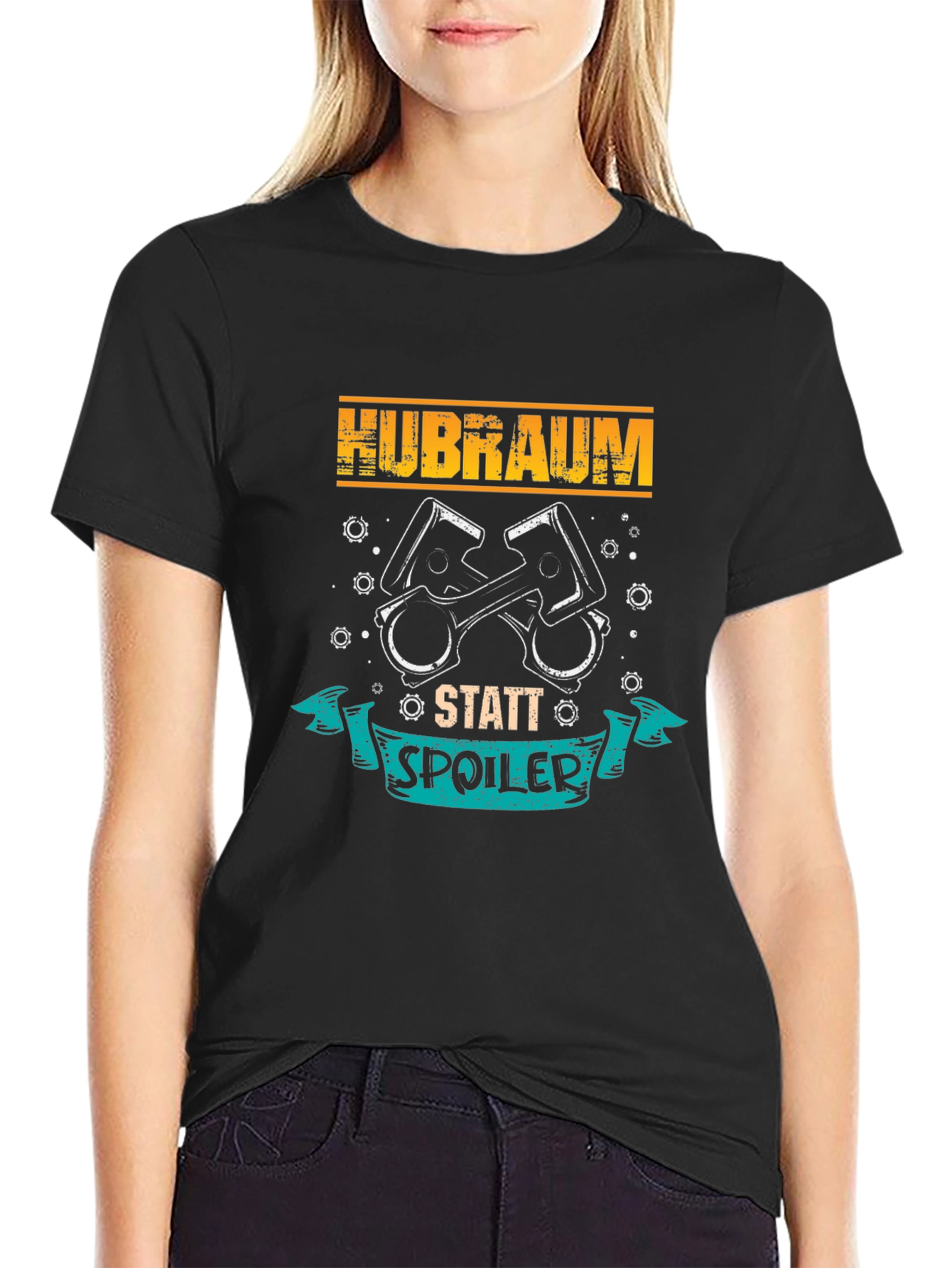 Hubraum Statt Spoiler Black T-Shirt