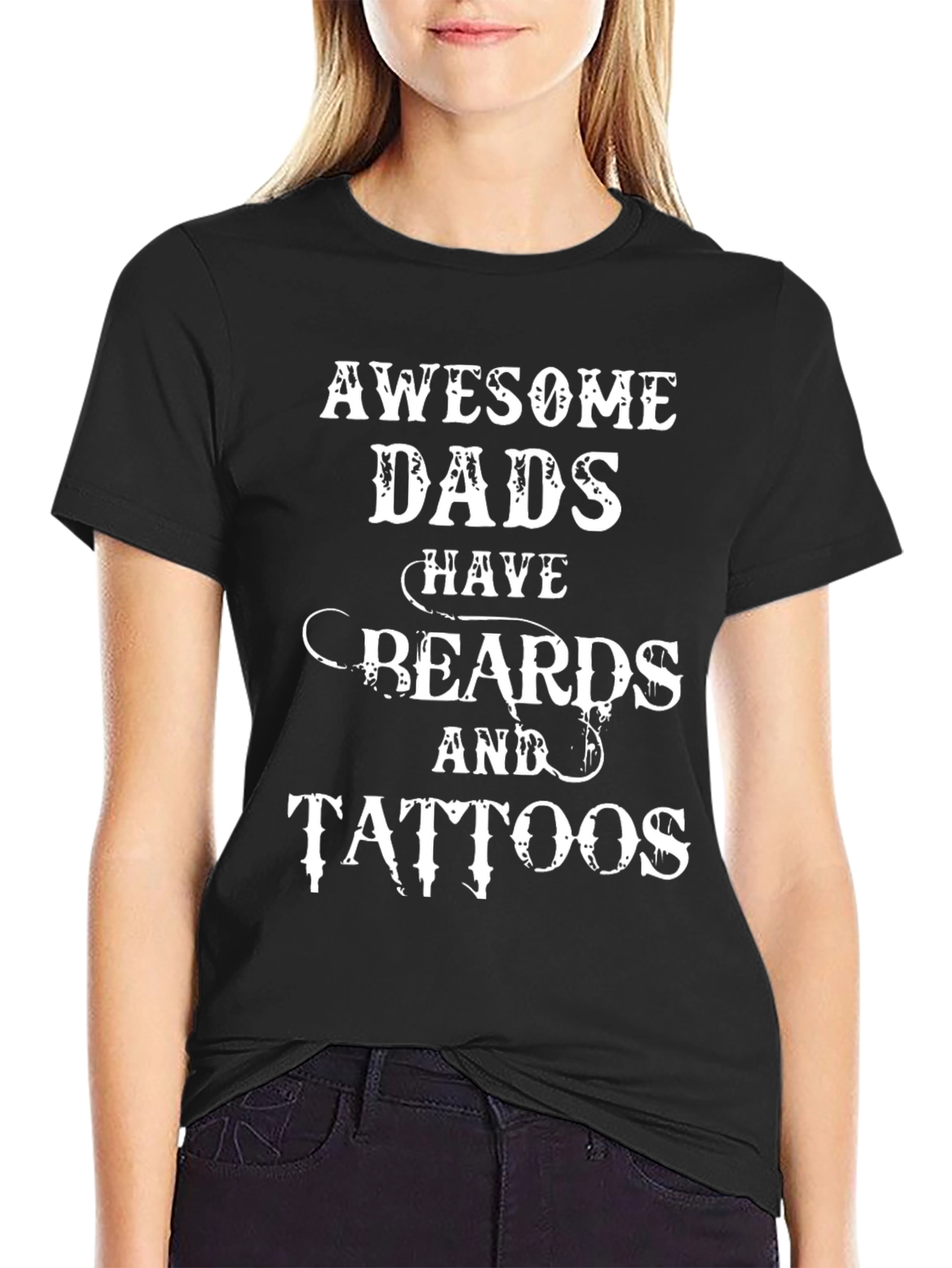 Awesome Dads Beards and Tattoos T-Shirt