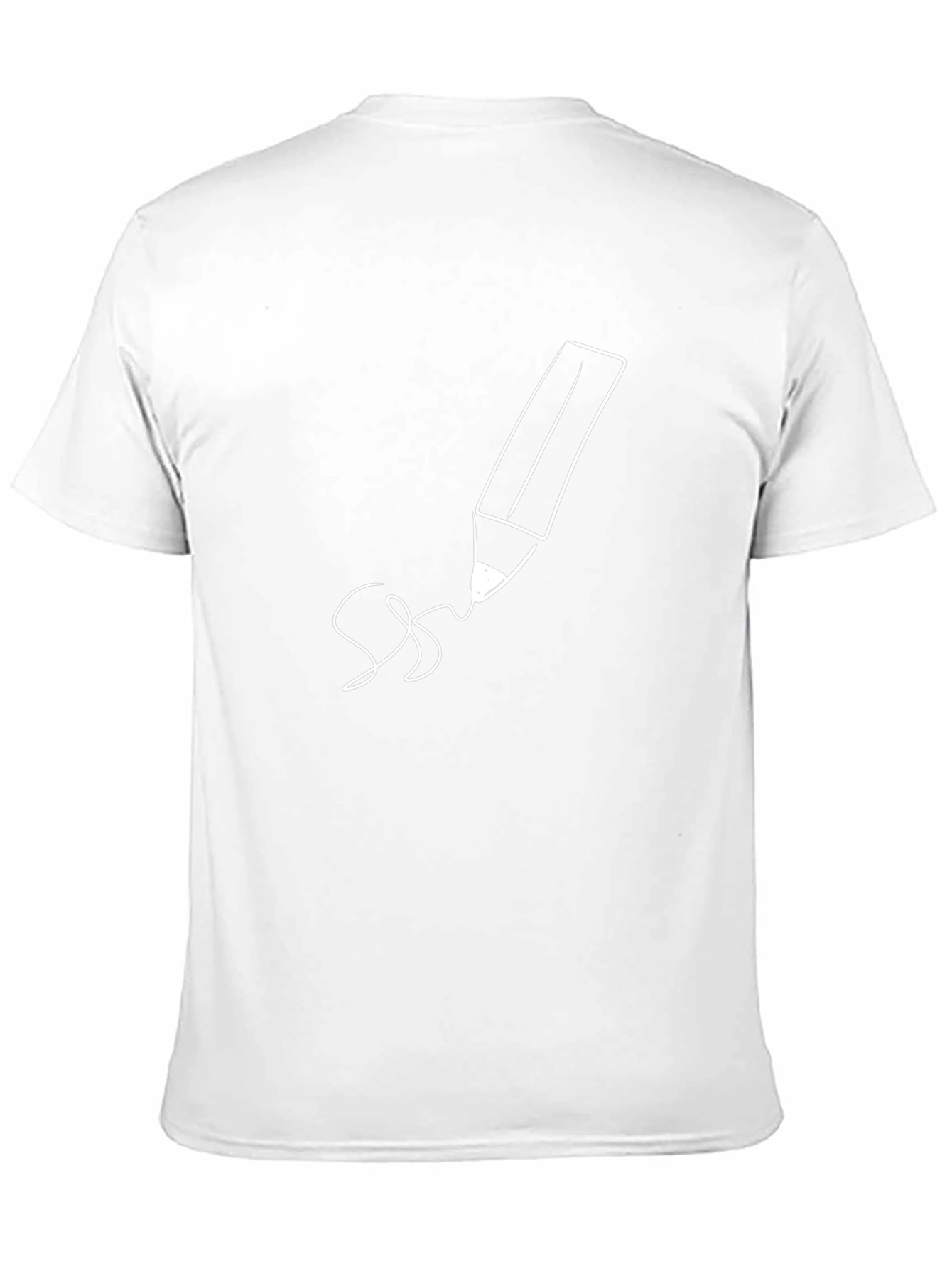 Pencil Graphic Tee - Casual Black T-Shirt