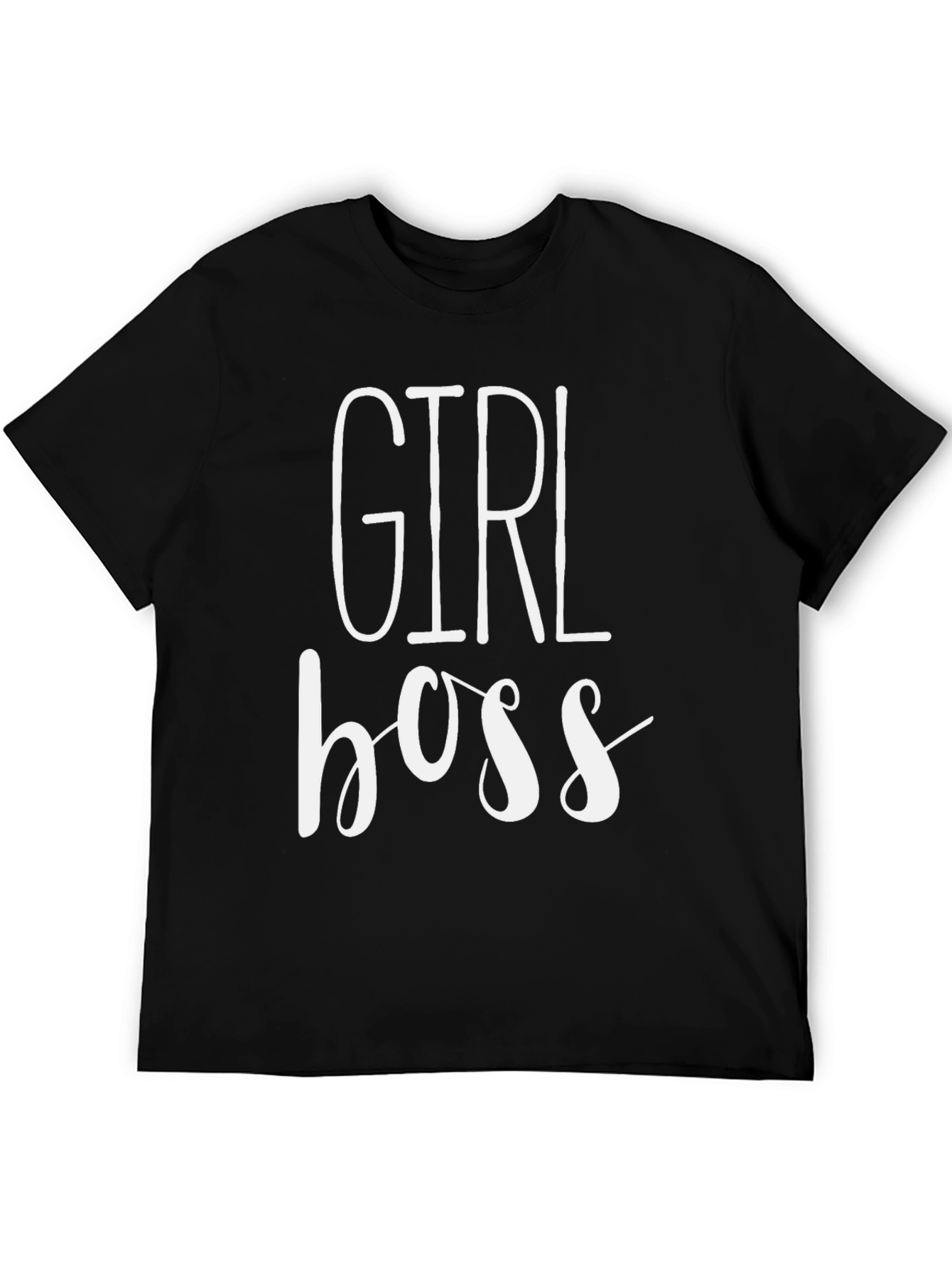 Girl Boss Graphic Tee - Black Cotton T-Shirt