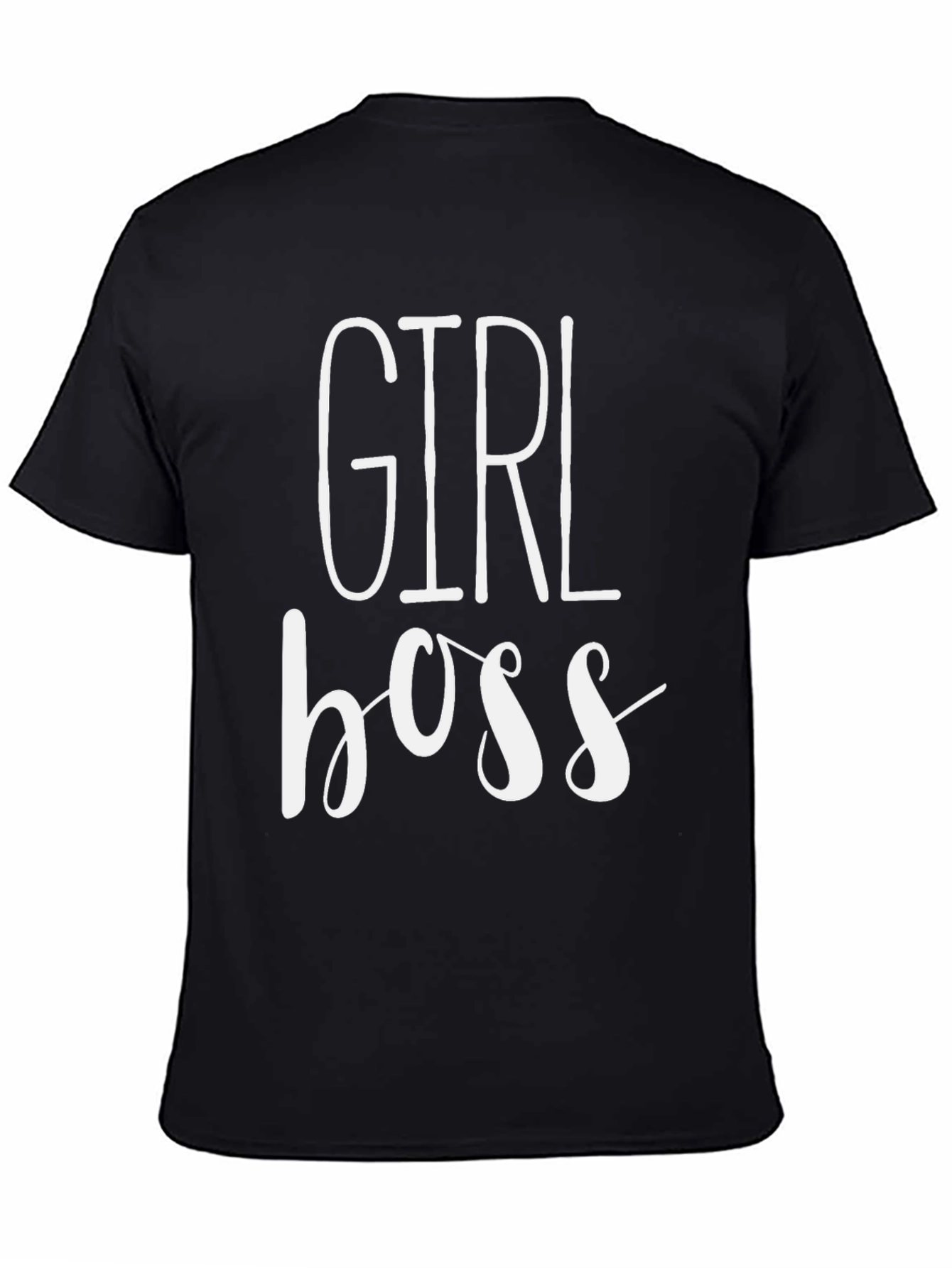 Girl Boss Graphic Tee - Black Cotton T-Shirt