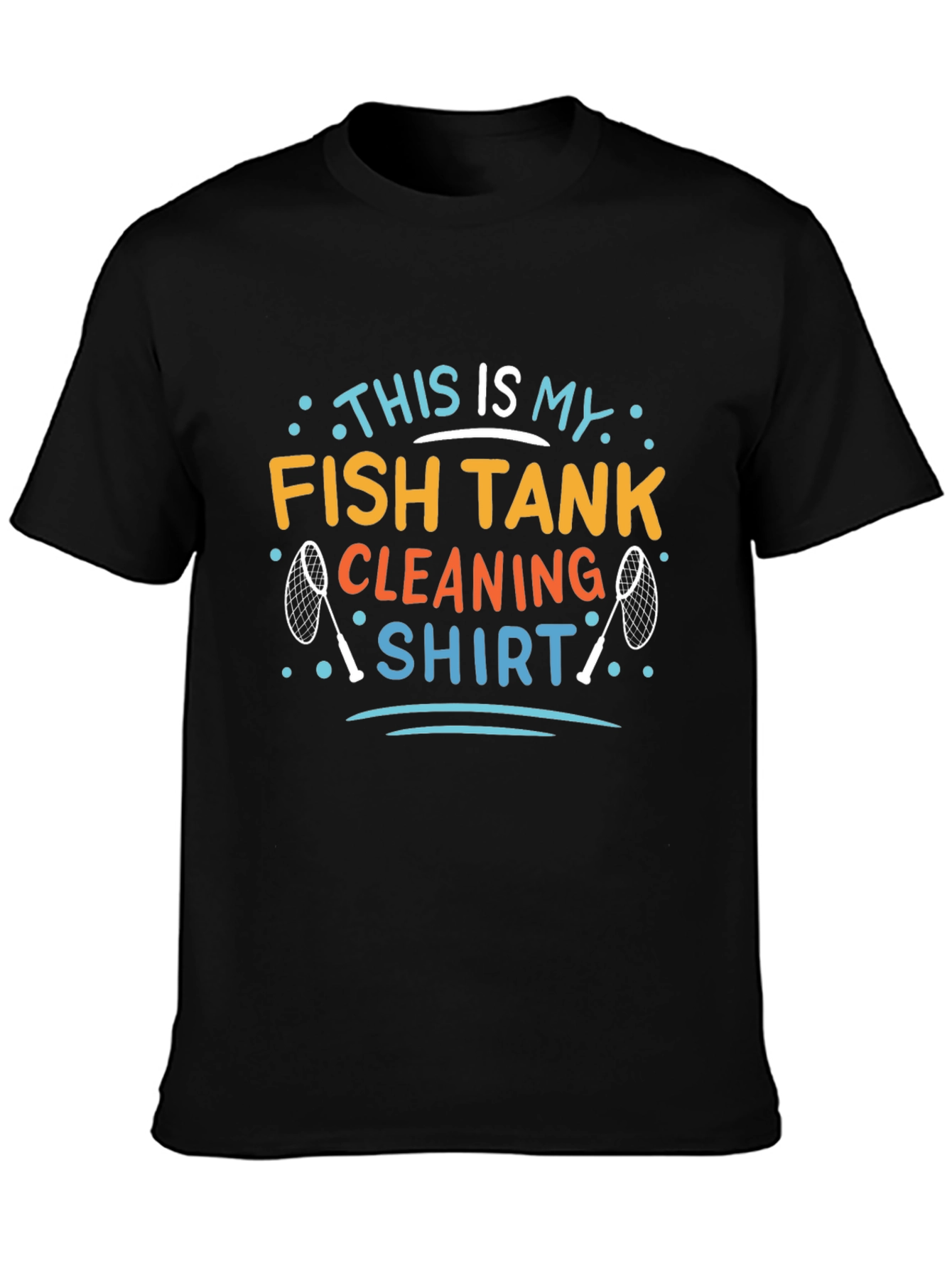 Fish Tank Cleaning Shirt - Mens Black Graphic Tee
