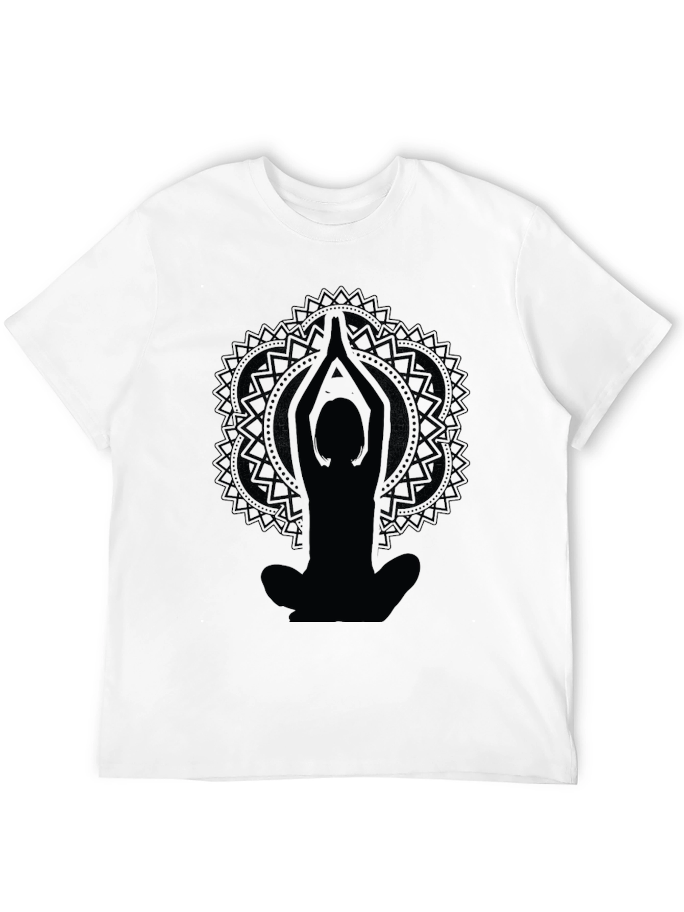 Yoga Mandala Graphic Tee - Mens Black T-Shirt