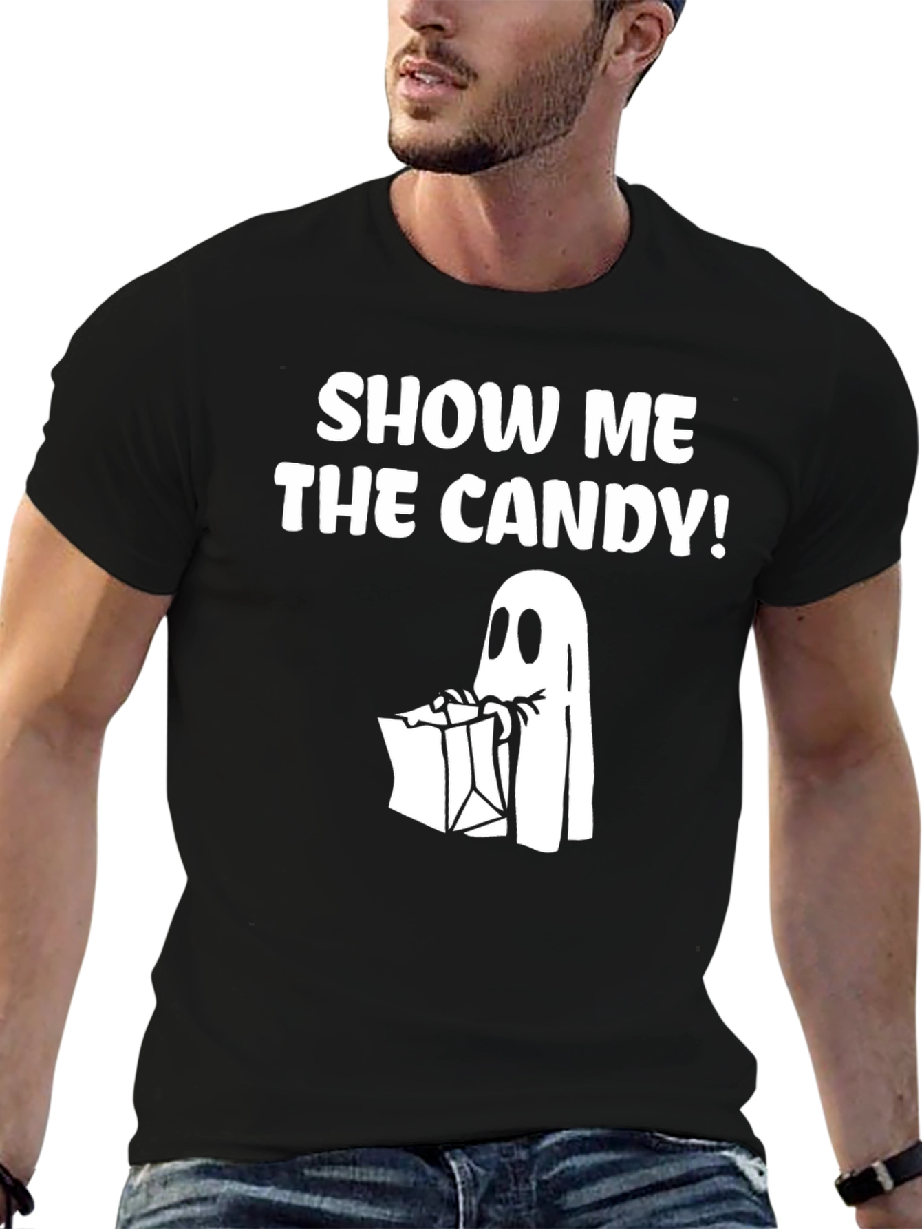 Show Me the Candy Ghost T-Shirt Halloween Costume Tee