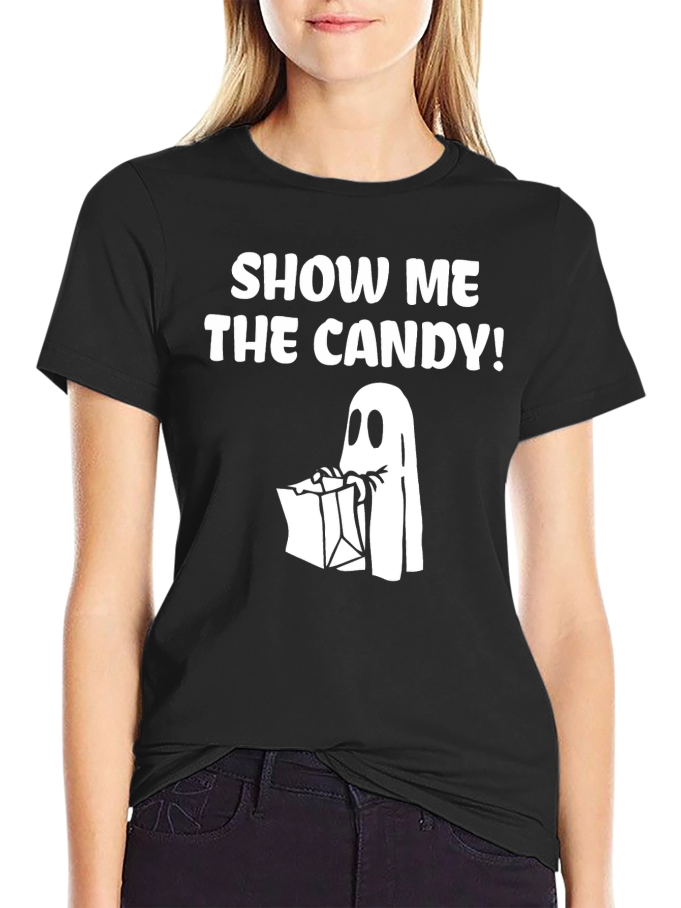 Show Me the Candy Ghost T-Shirt Halloween Costume Tee