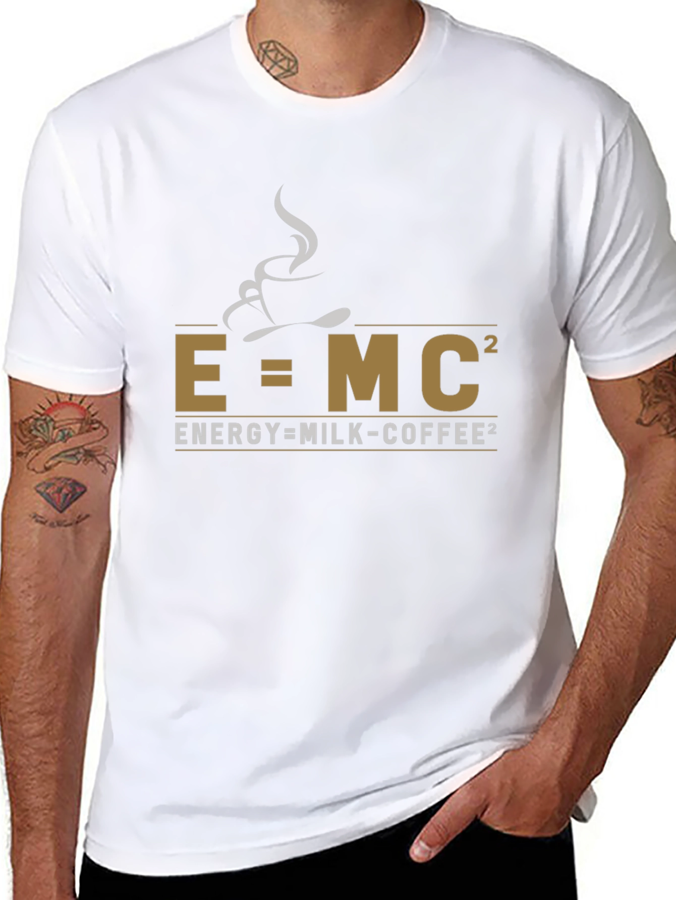 E=MC² Coffee T-Shirt - Science & Caffeine Tee