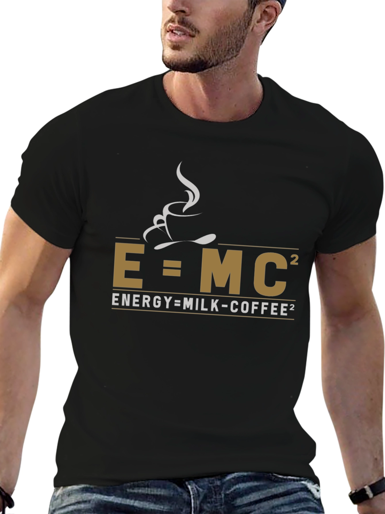 E=MC² Coffee T-Shirt - Science & Caffeine Tee