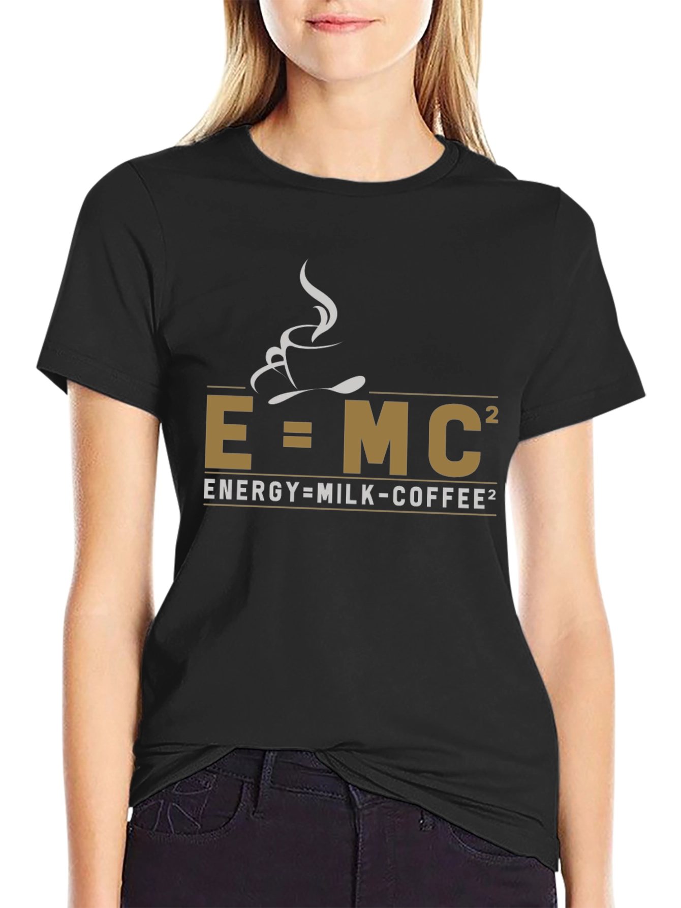 E=MC² Coffee T-Shirt - Science & Caffeine Tee