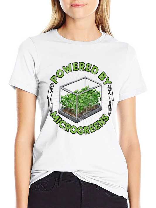 Powered by Microgreens T-Shirt - Eco-Friendly Design