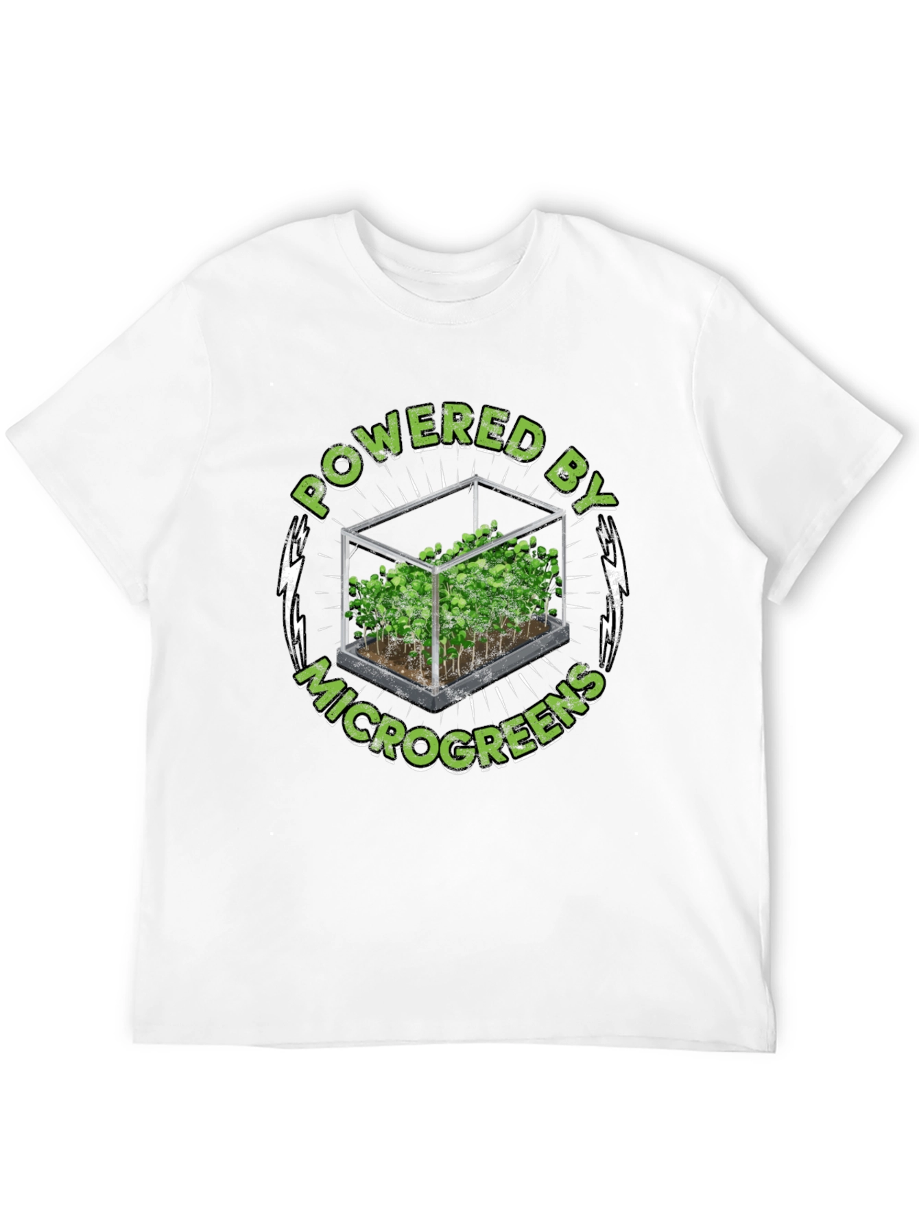 Powered by Microgreens T-Shirt - Eco-Friendly Design