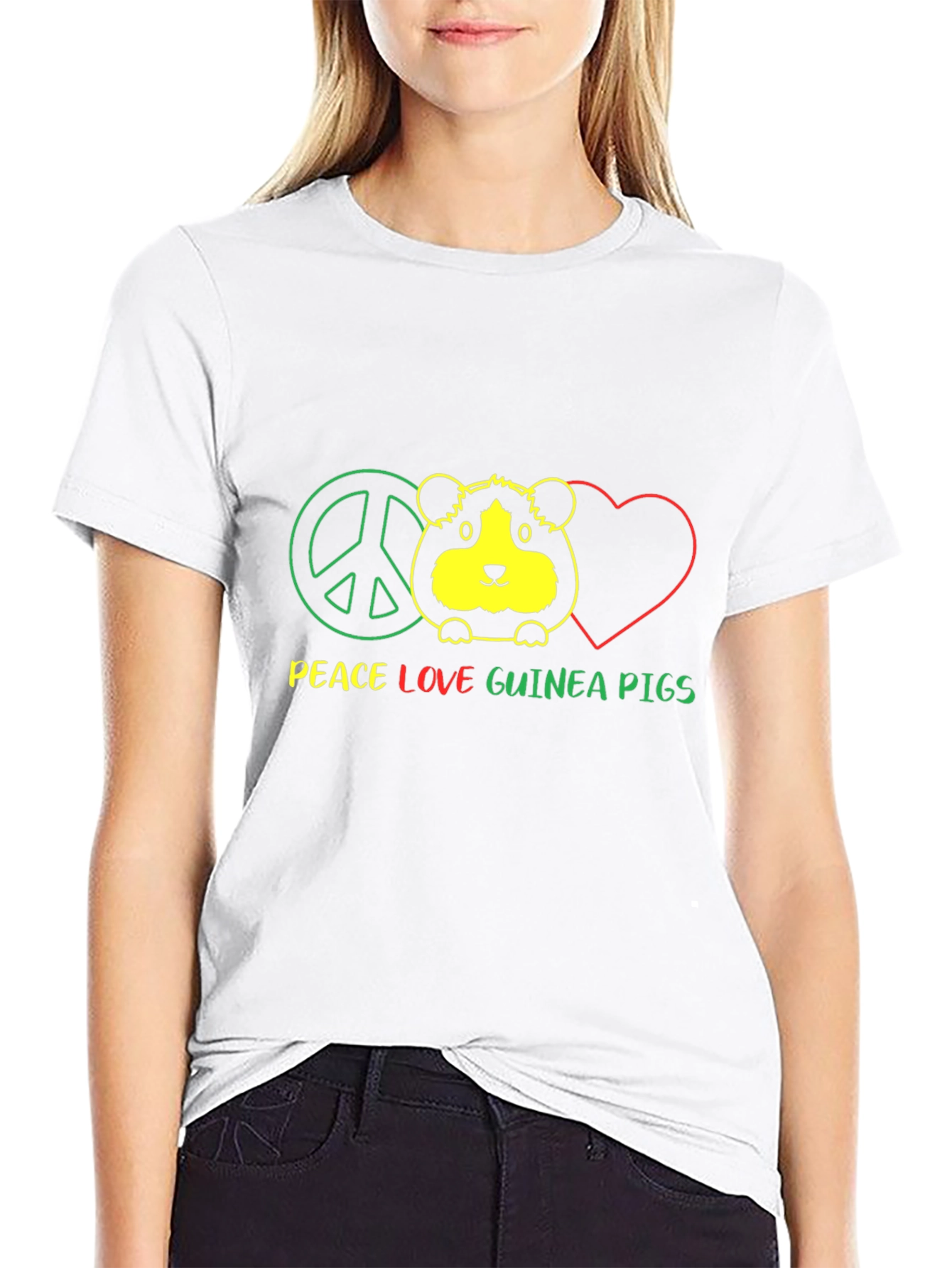 Peace Love Guinea Pigs Graphic T-Shirt
