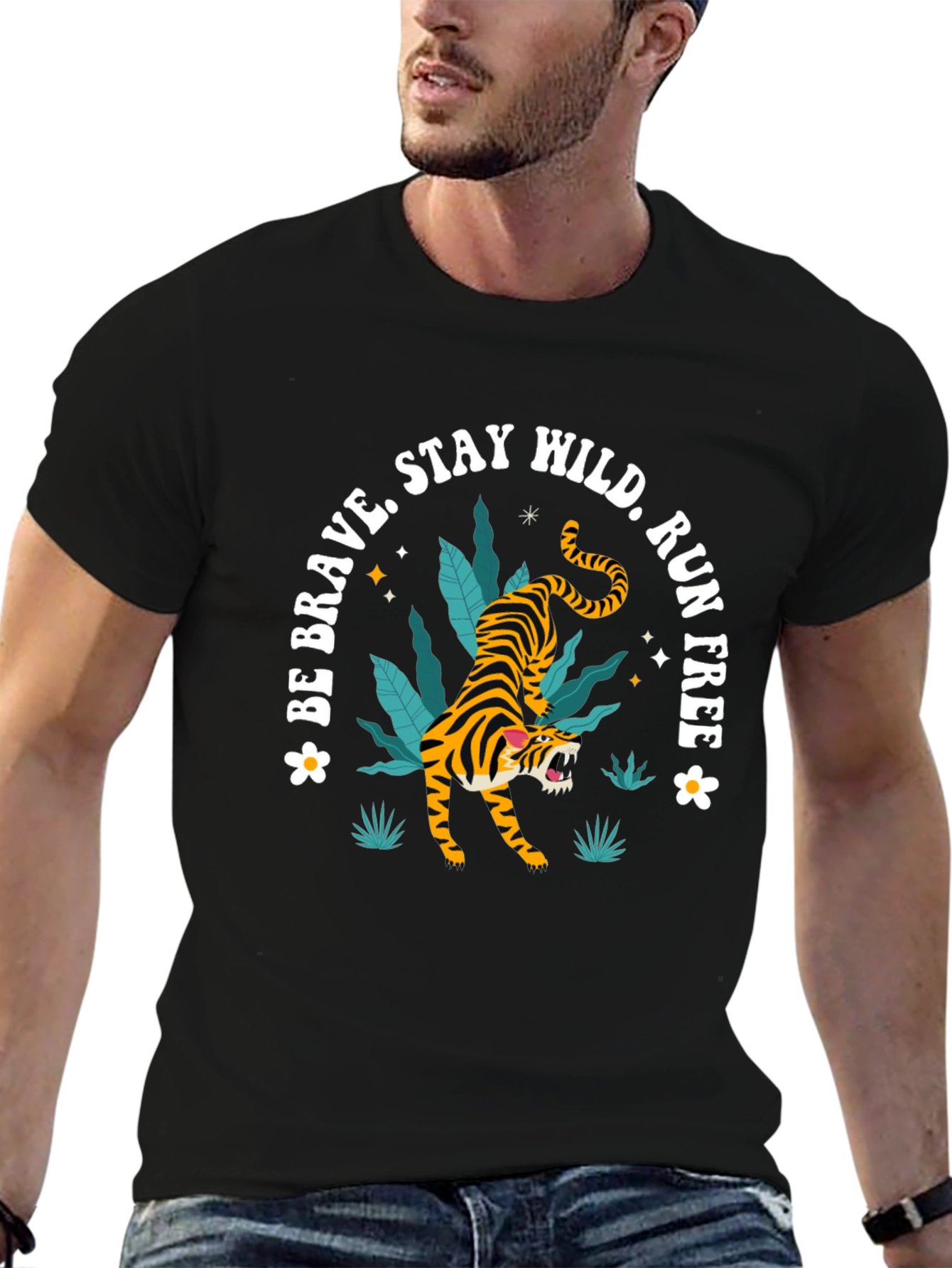Be Brave Tiger Graphic Tee