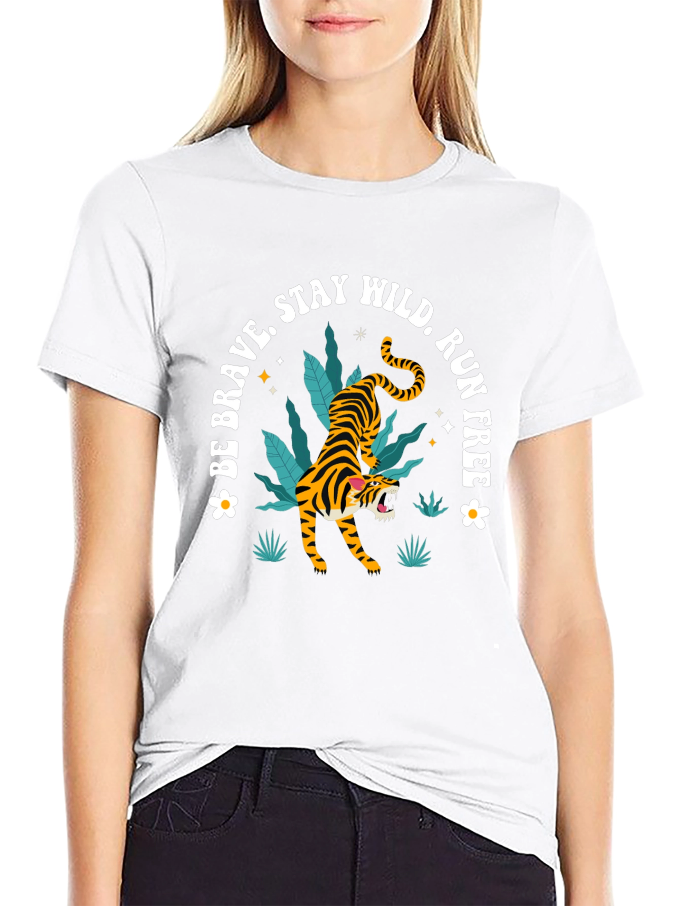 Be Brave Tiger Graphic Tee