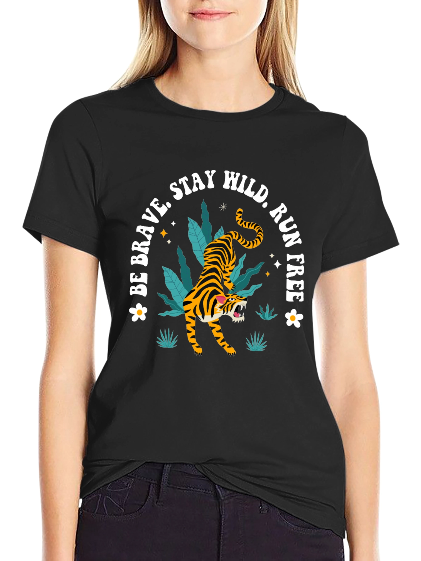 Be Brave Tiger Graphic Tee