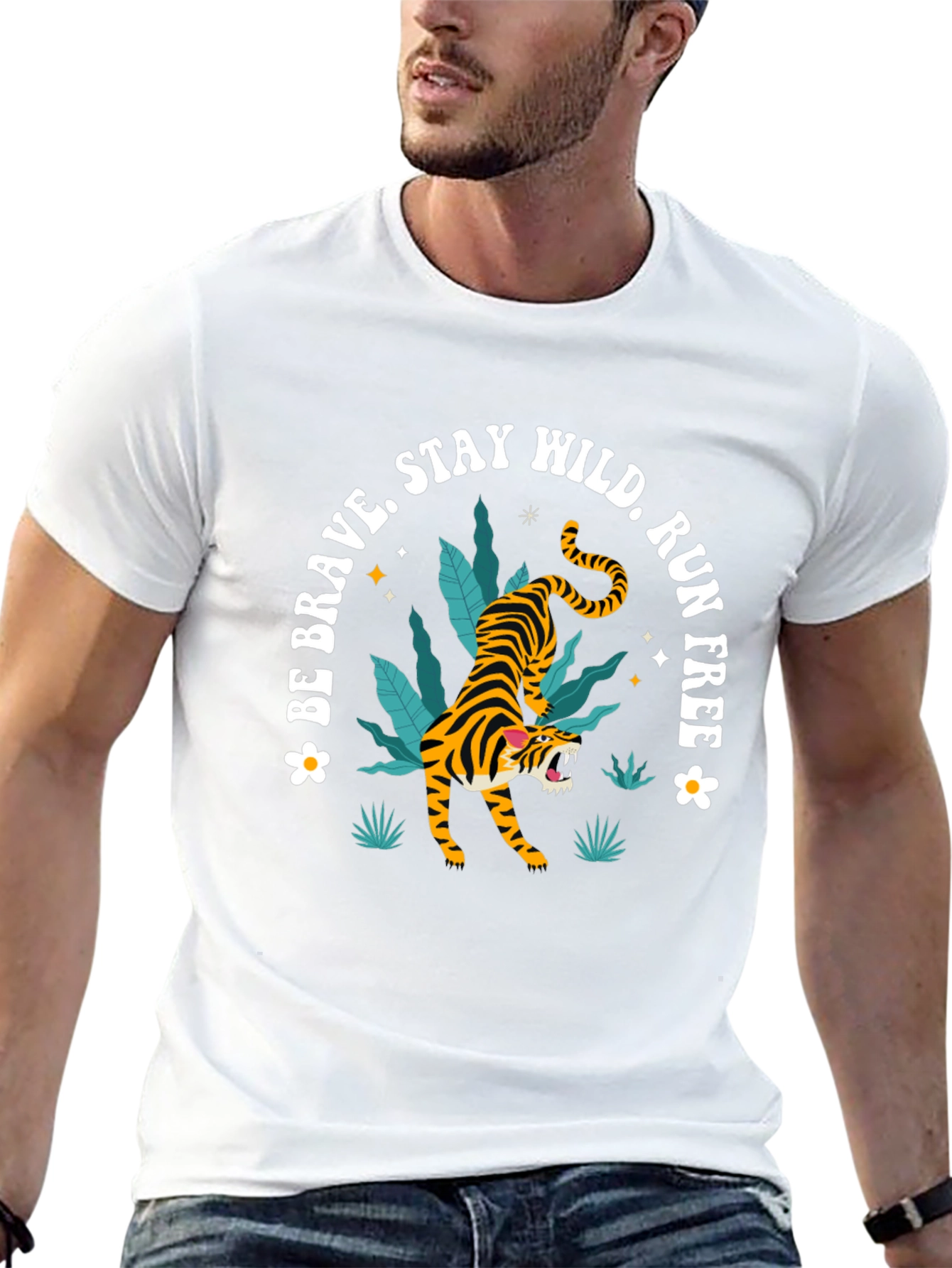 Be Brave Tiger Graphic Tee