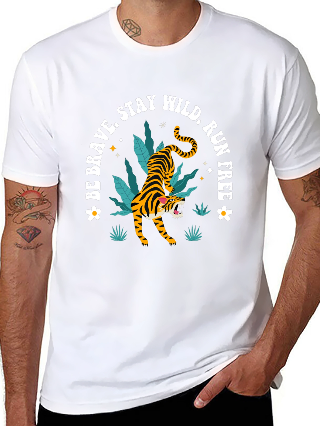 Be Brave Tiger Graphic Tee