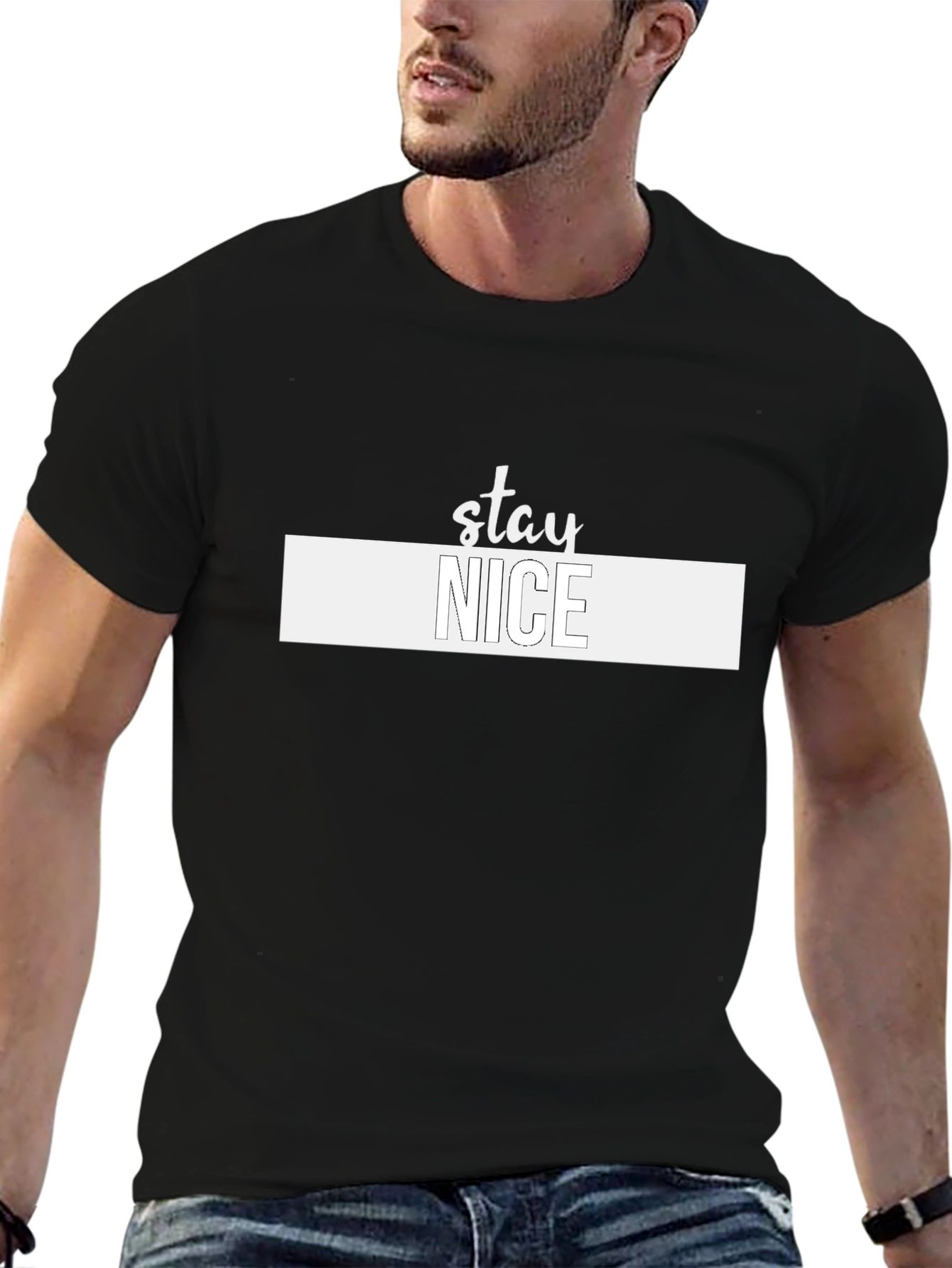 Stay Nice Graphic T-Shirt - Trendy Mens Tee