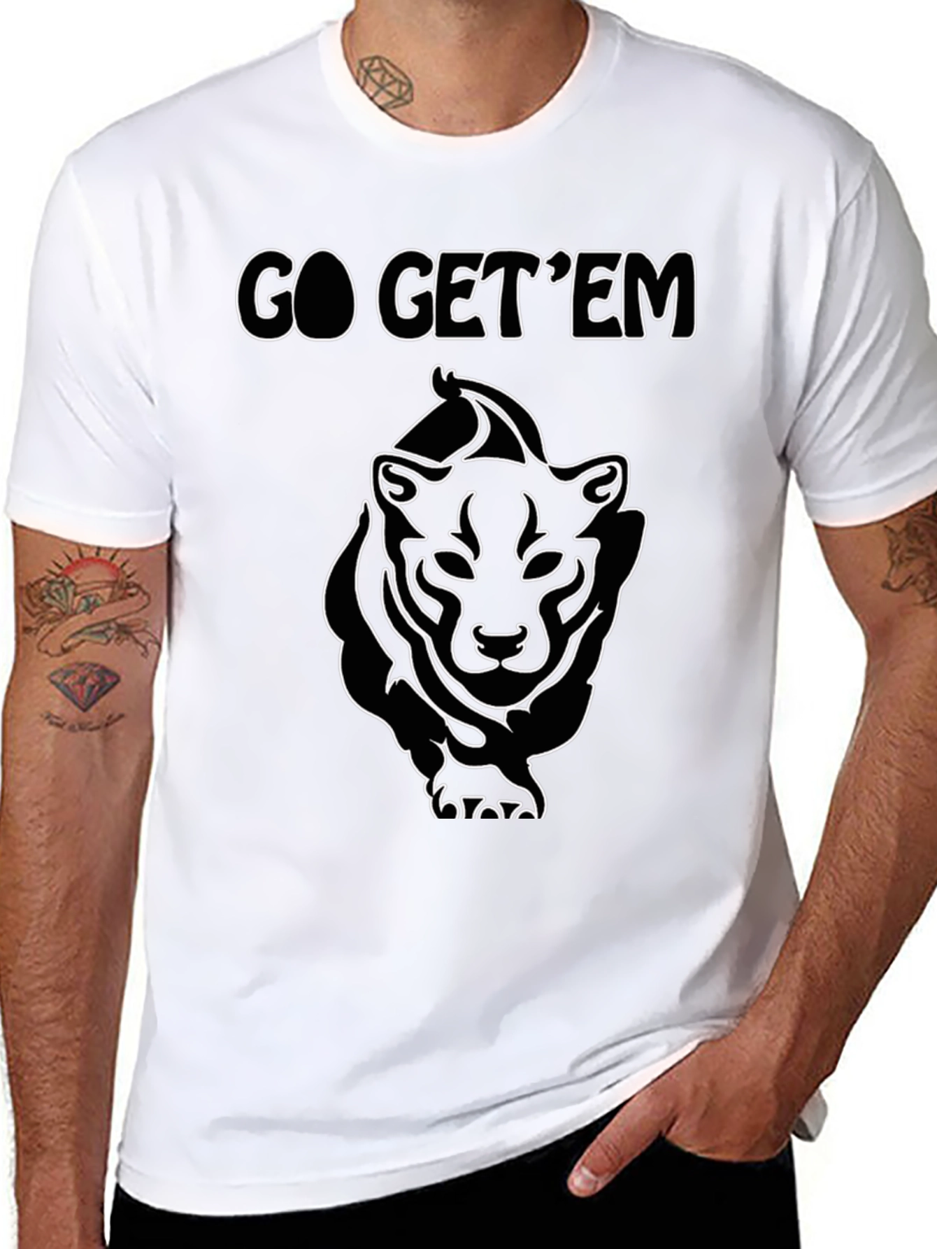Go Get Em Graphic Tee - Fierce Tiger Design